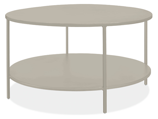 Slim Round Coffee Tables In Colors, 30 Round Coffee Table With Shelf
