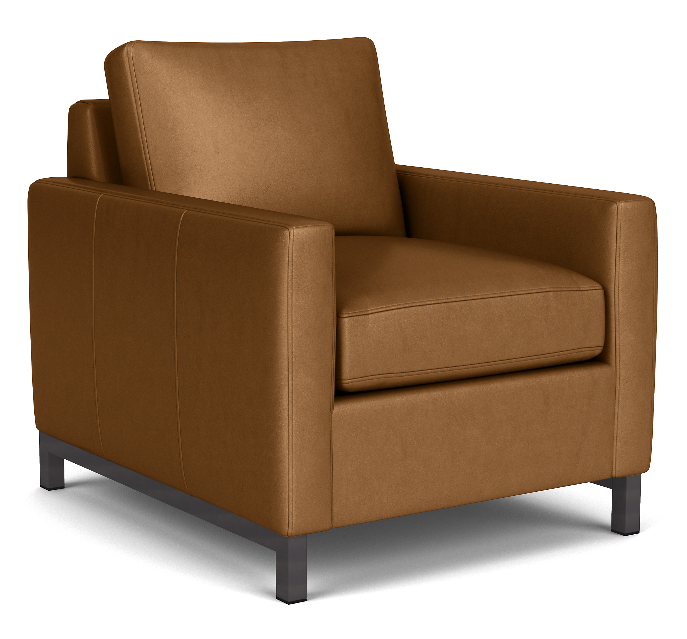 Stevens Leather Chair & Ottoman