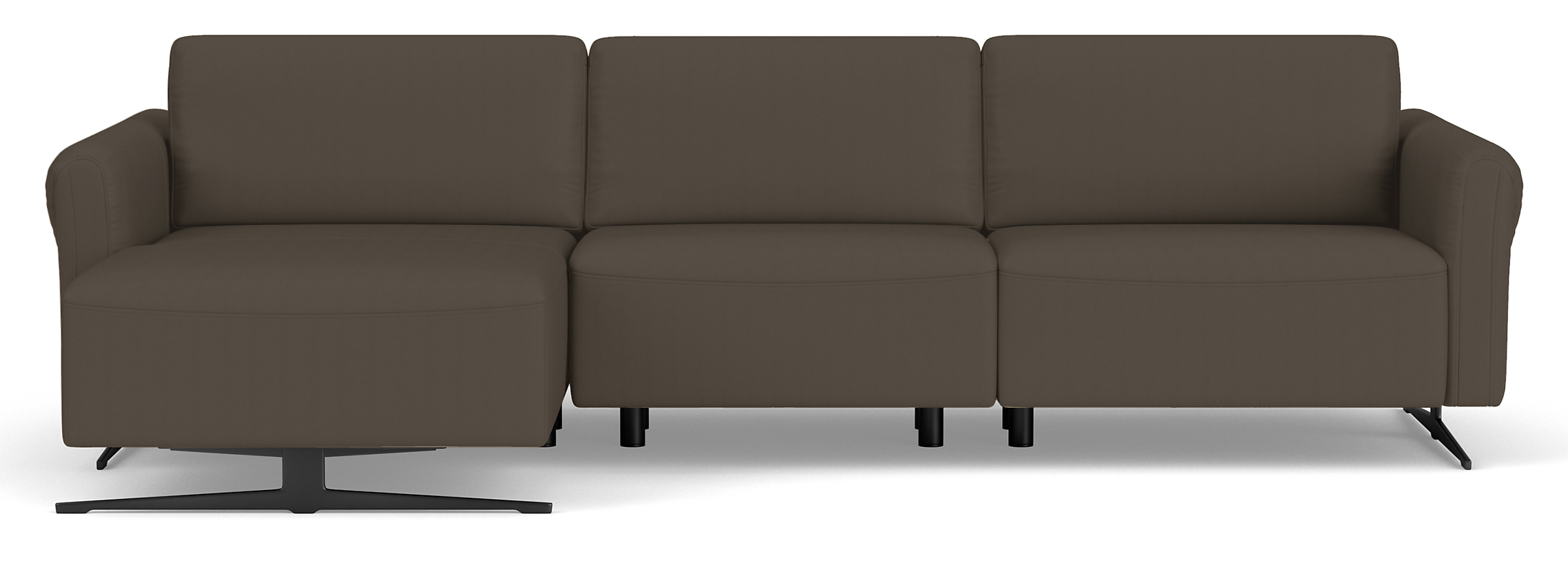 Vesna 113" 3pc Sofa w/Left-Arm Chaise & 2pc Powered Footrest
