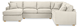 York 136x93" Four-Piece Sectional with Left-Arm Chaise