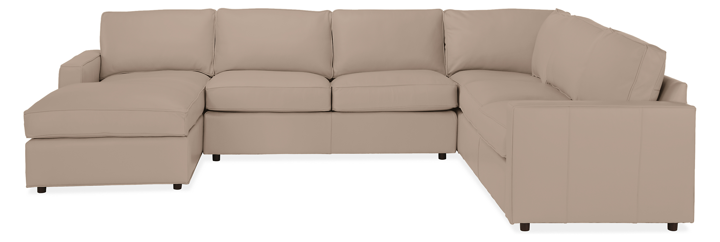 York 136x103" Four-Piece Sectional with Left-Arm Chaise
