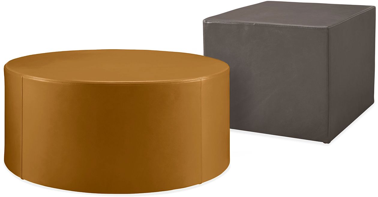 Aero Leather Ottoman