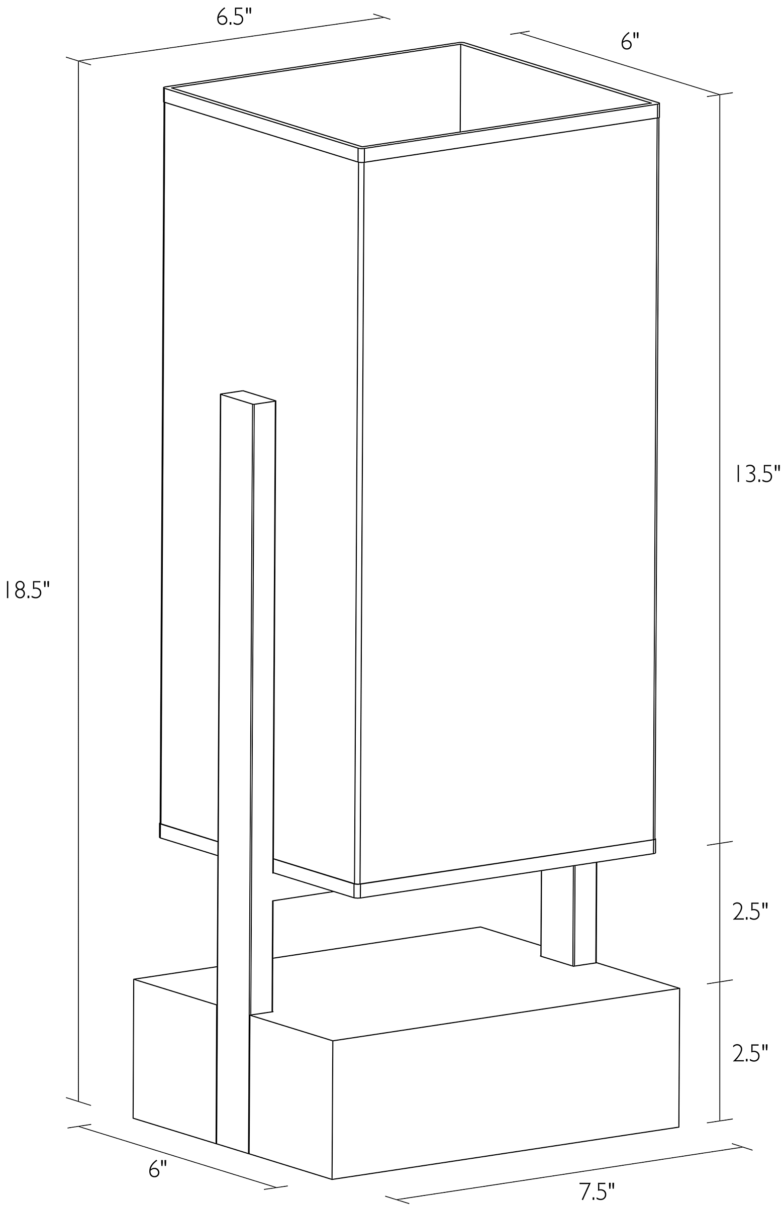 Line drawing of Adwell lamp.