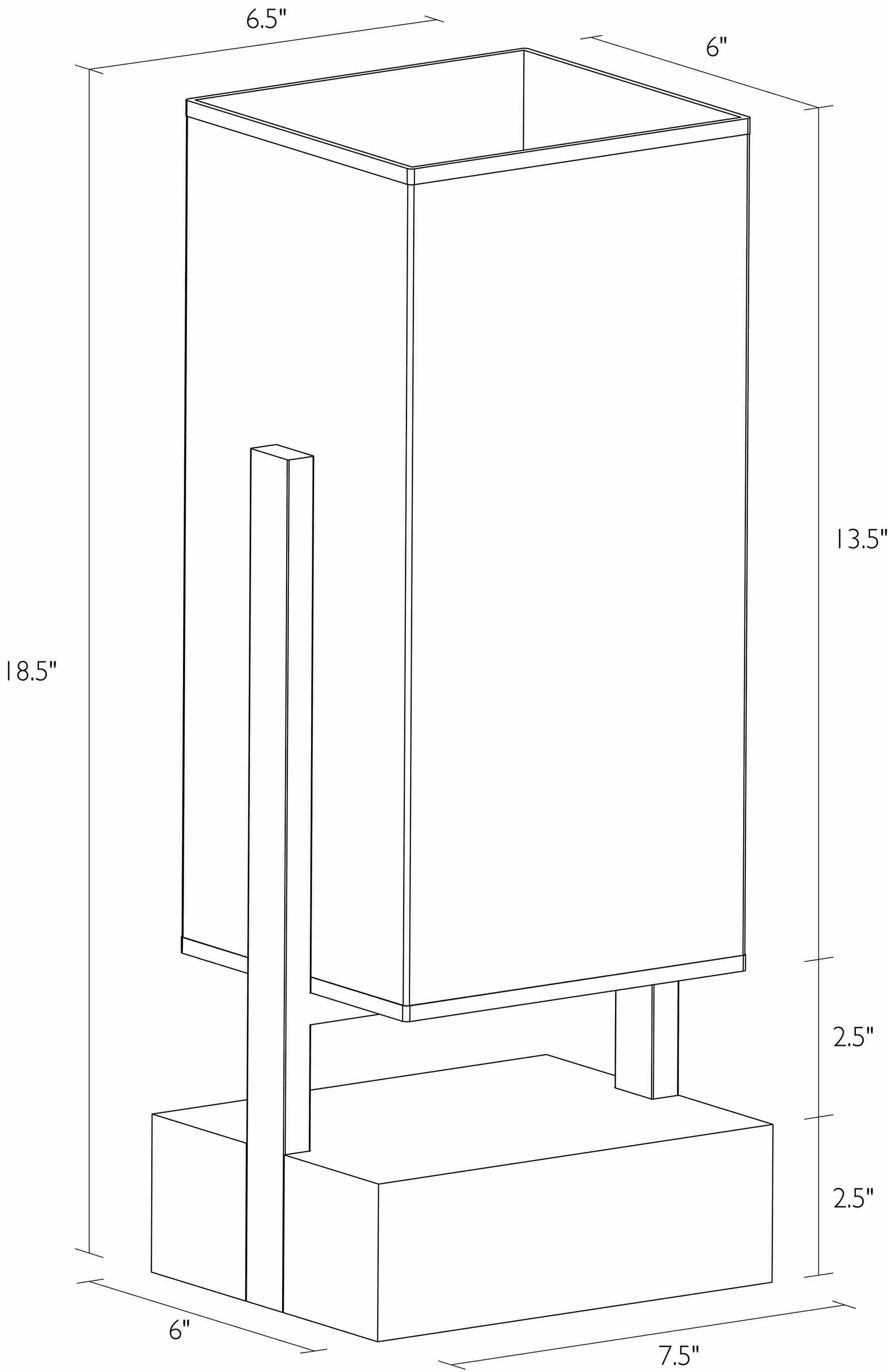 Line drawing of Adwell lamp.