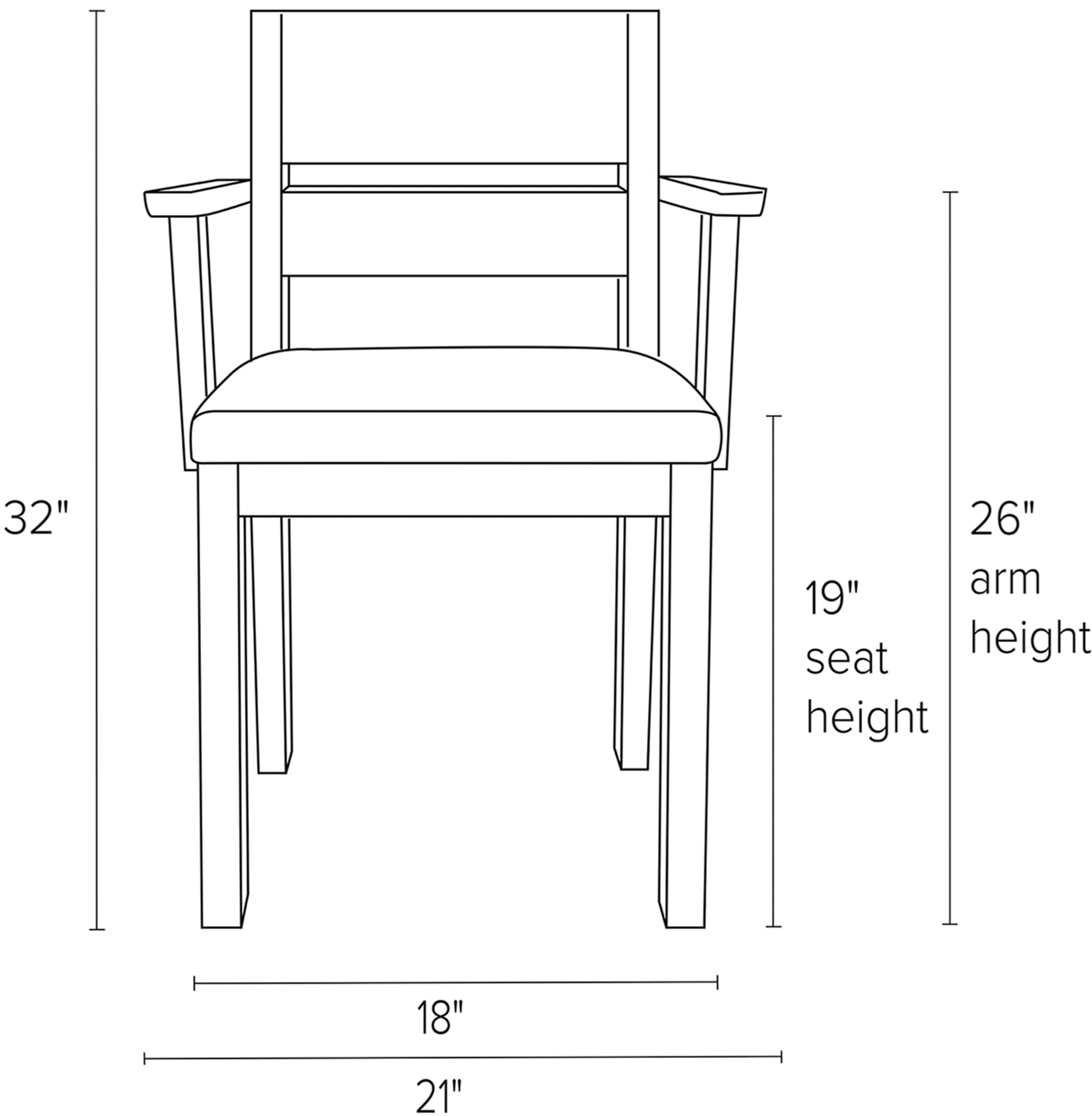 Illustration of Afton arm chair.