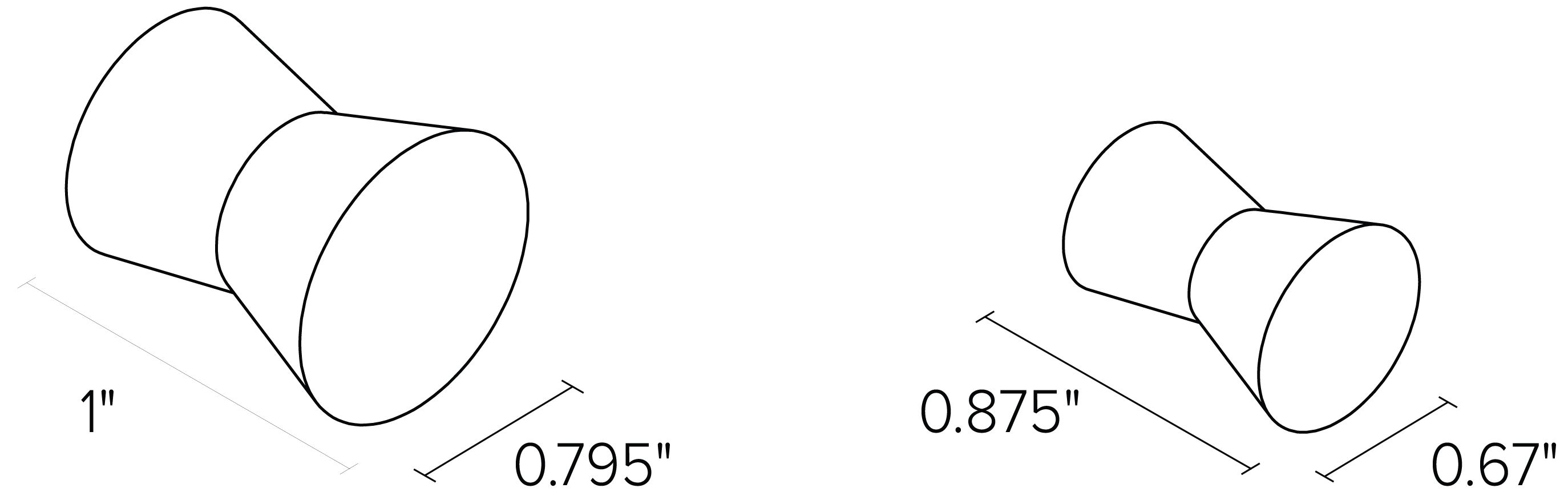 Celia Knobs Dimension Drawings.