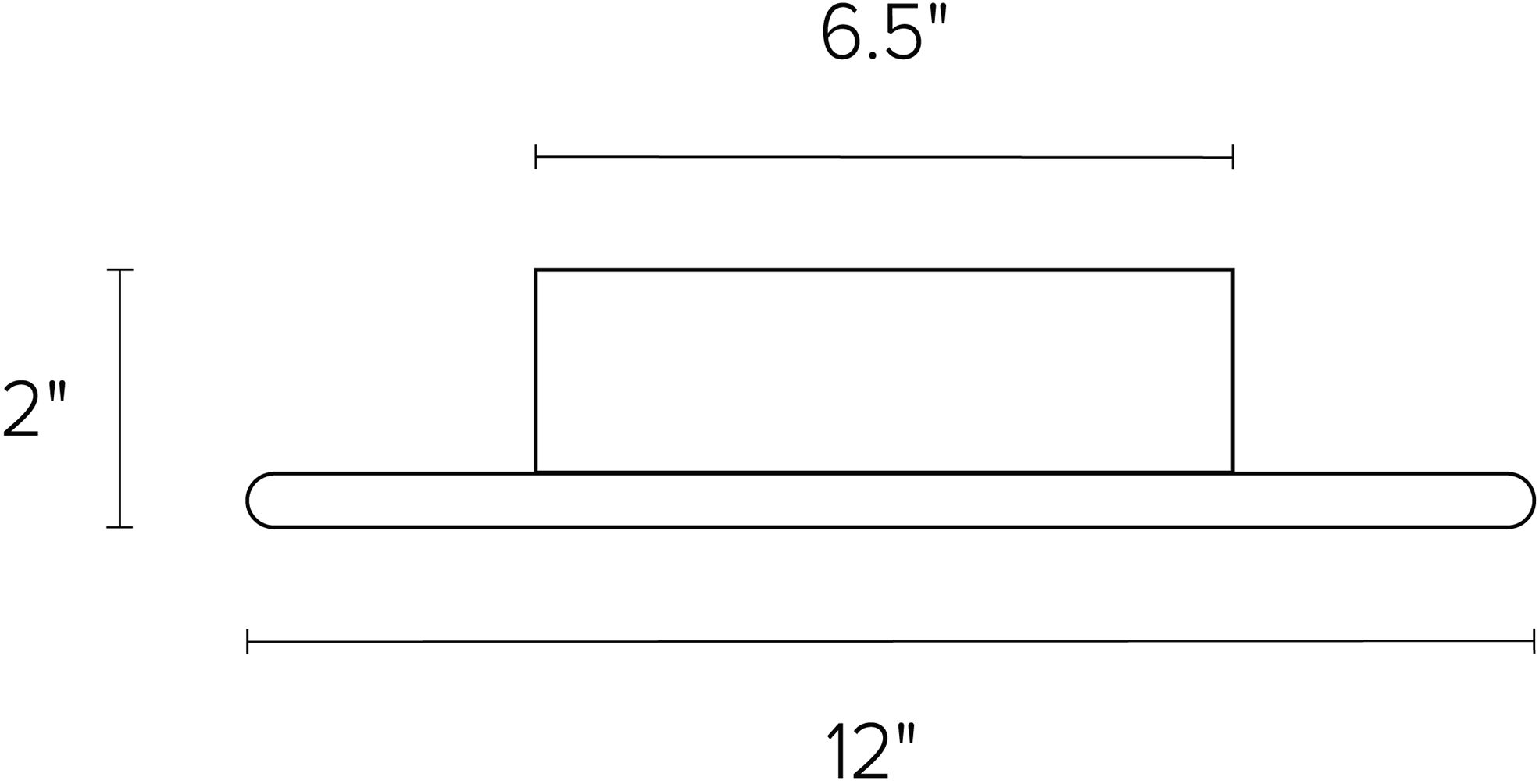 Esso 12 diam Flushmount Dimension Drawing.