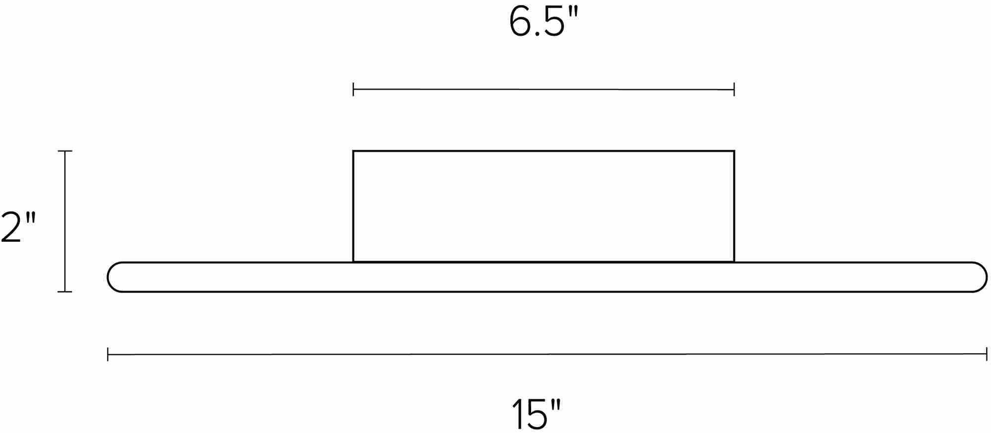 Esso 15 diam Flushmount Dimension Drawing.