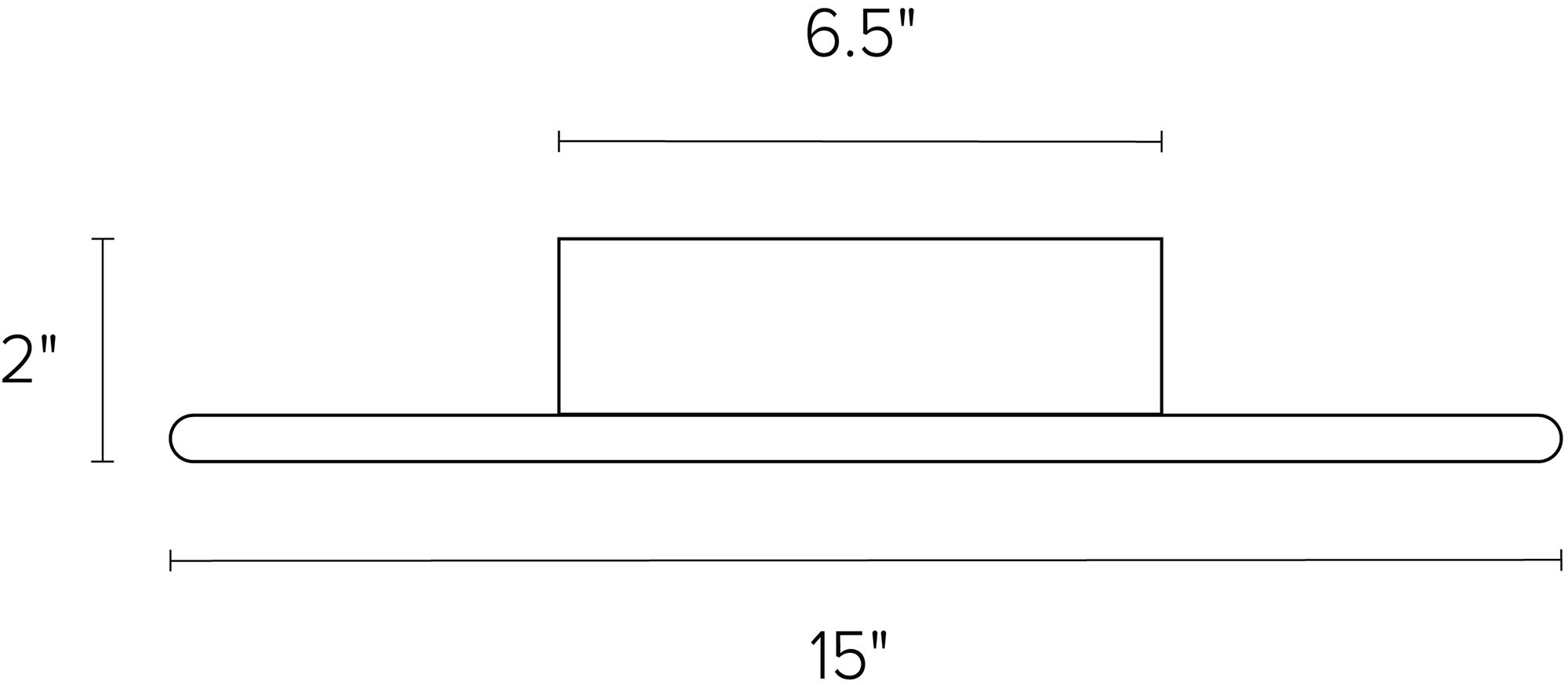Esso 15 diam Flushmount Dimension Drawing.