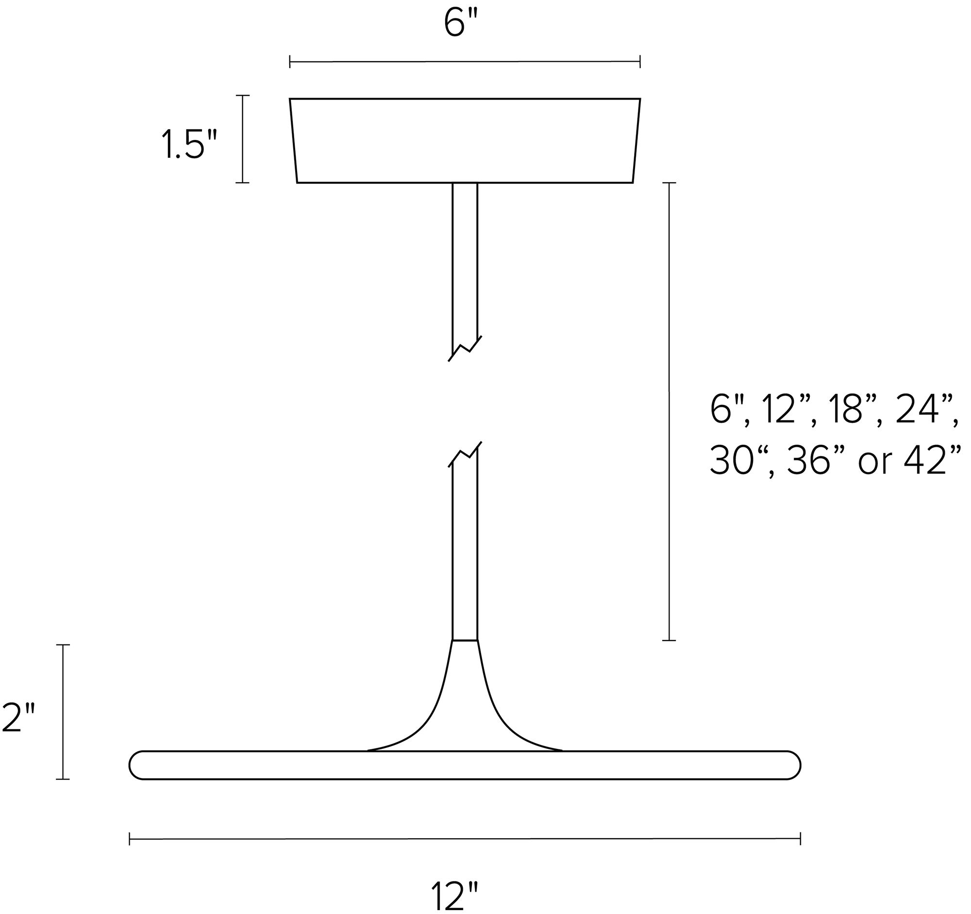Esso 12 diam Pendant Dimension Drawing.