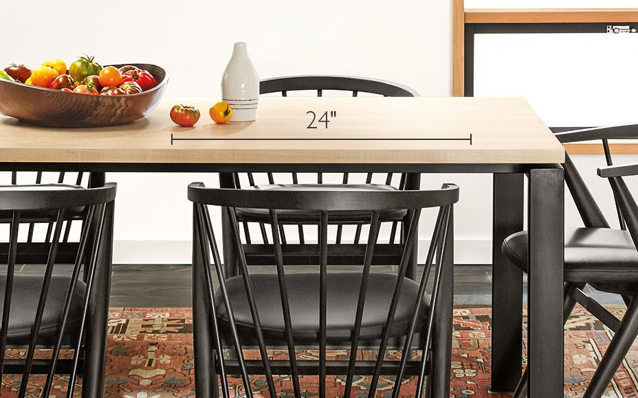 How To Measure Your Dining Space, The Distance From The Center Of A Round Table Top
