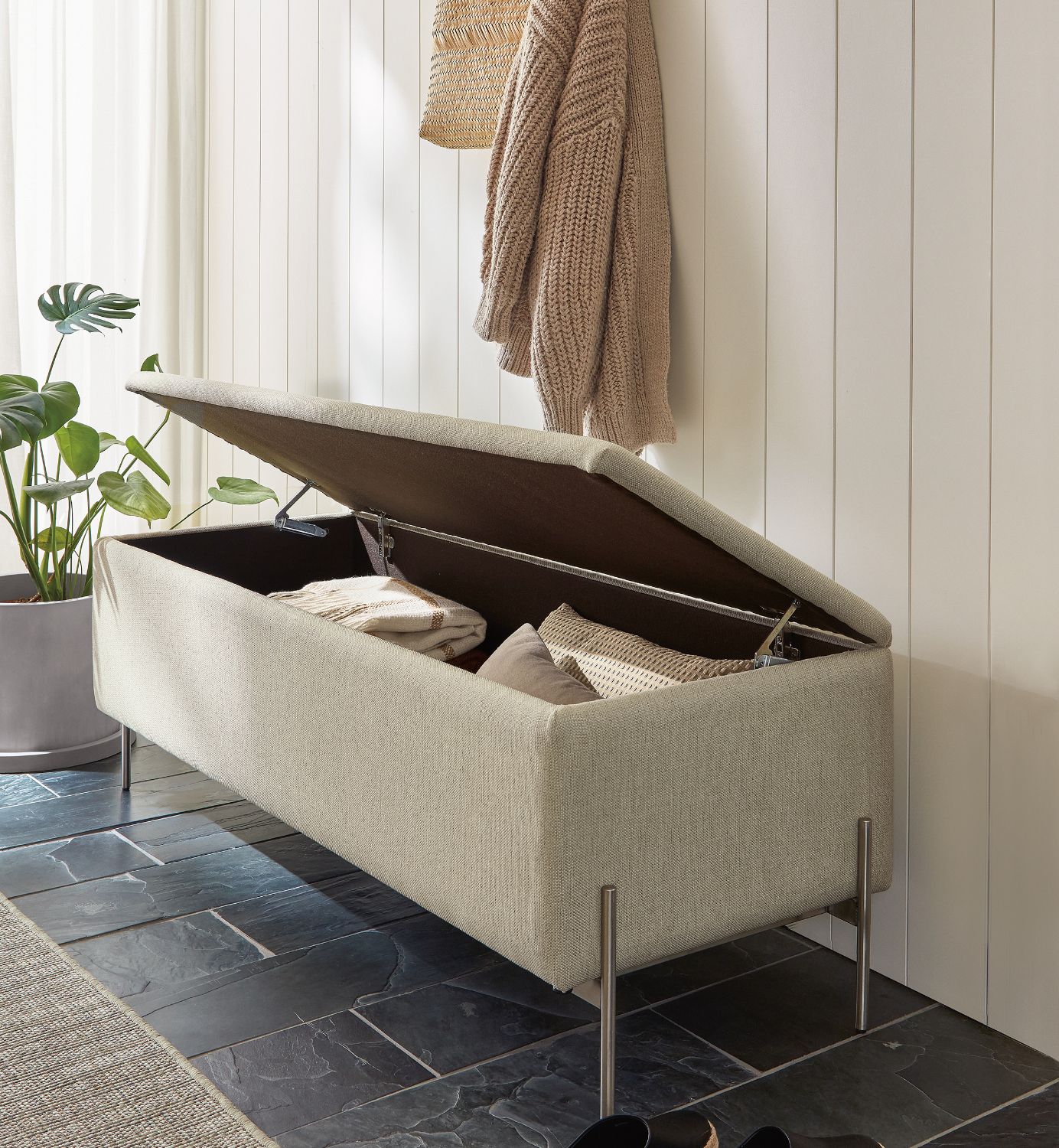 Small entryway ottoman discount
