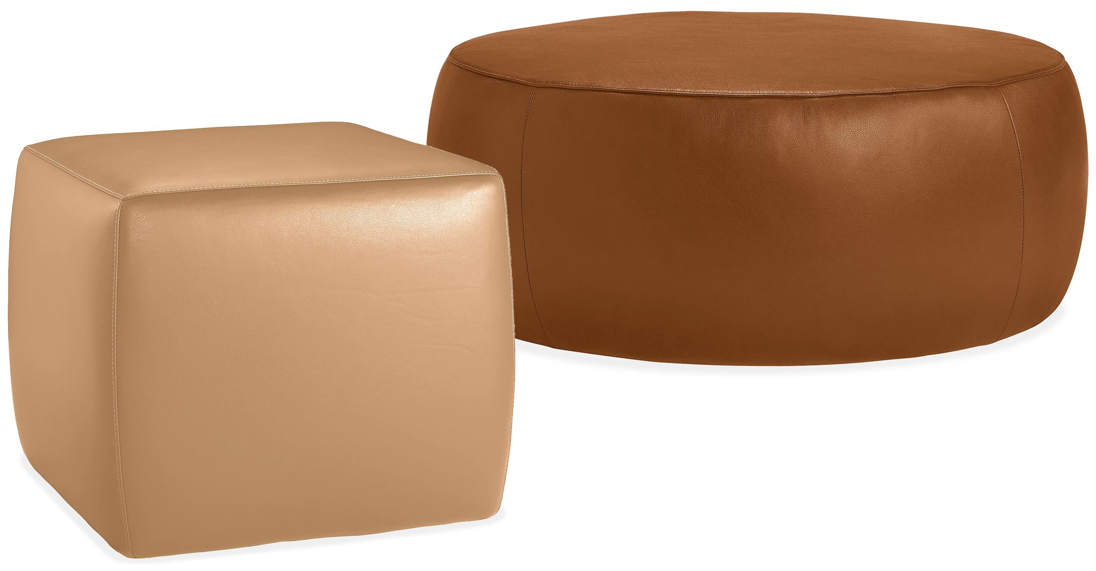 Lind Leather Ottomans
