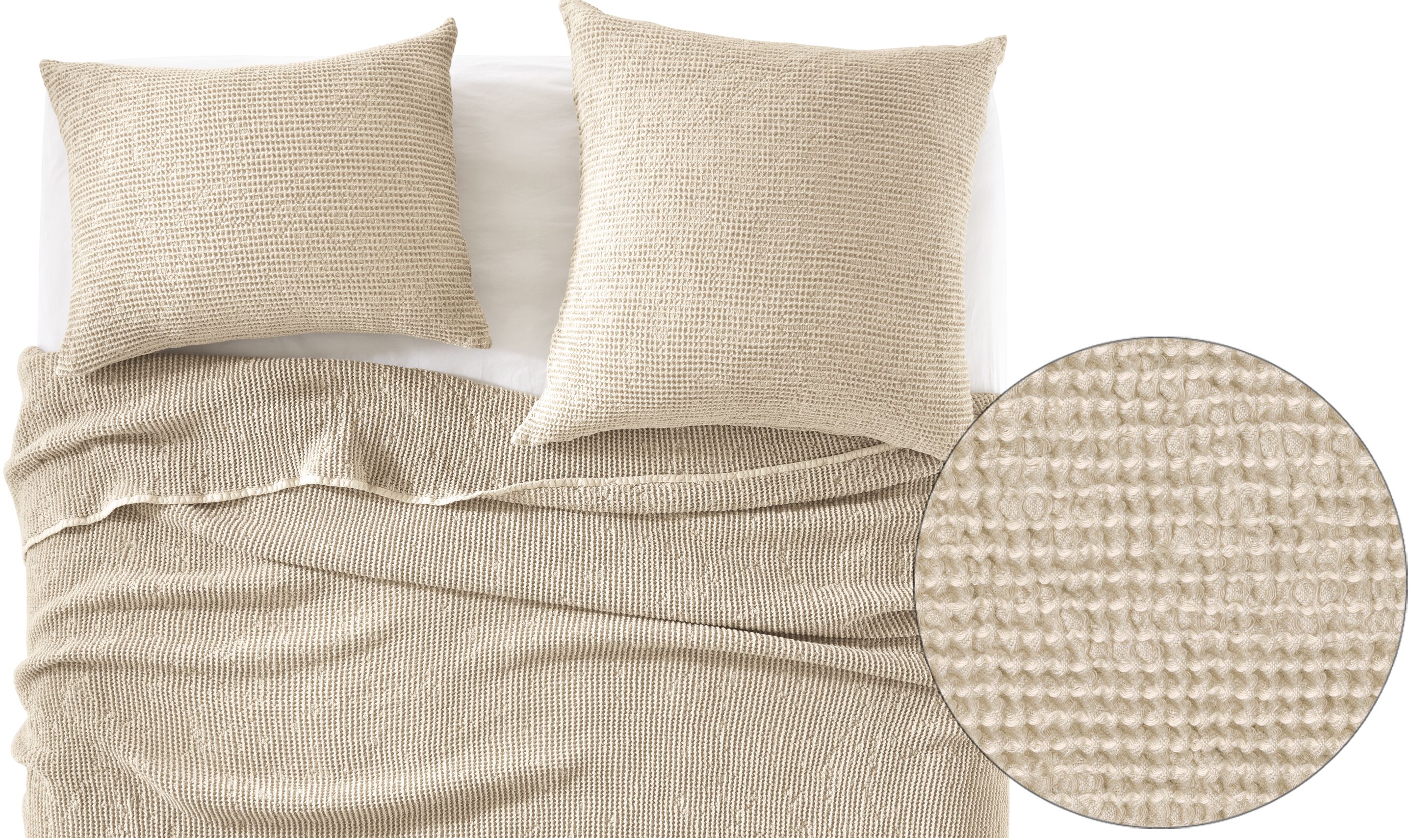 Loren Cotton/linen-blend Coverlet & Sham