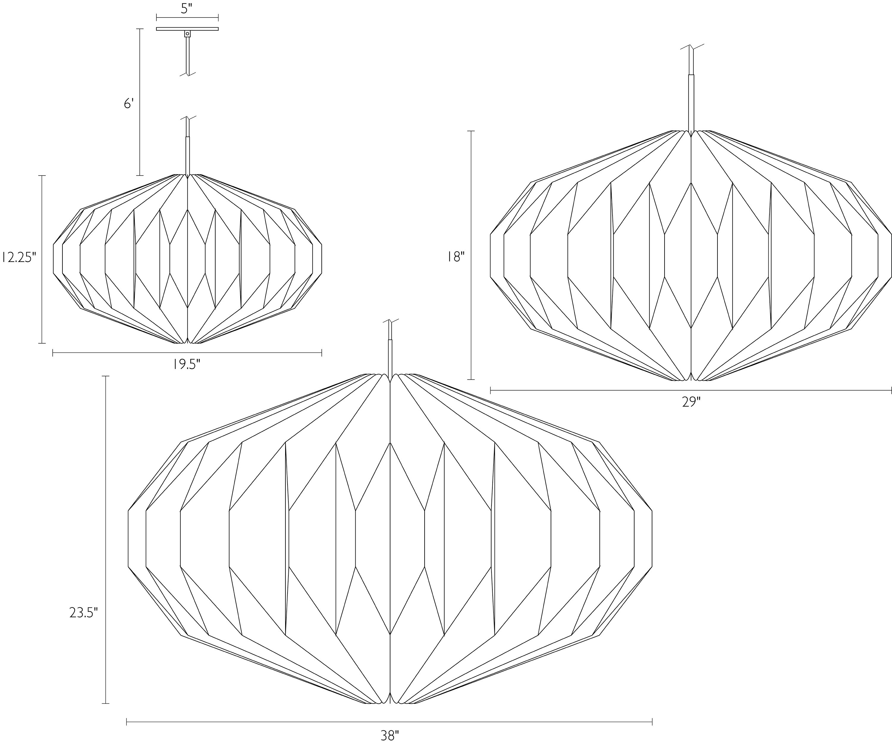Orikata Saucer Pendants - Modern Living Room Furniture - Room & Board