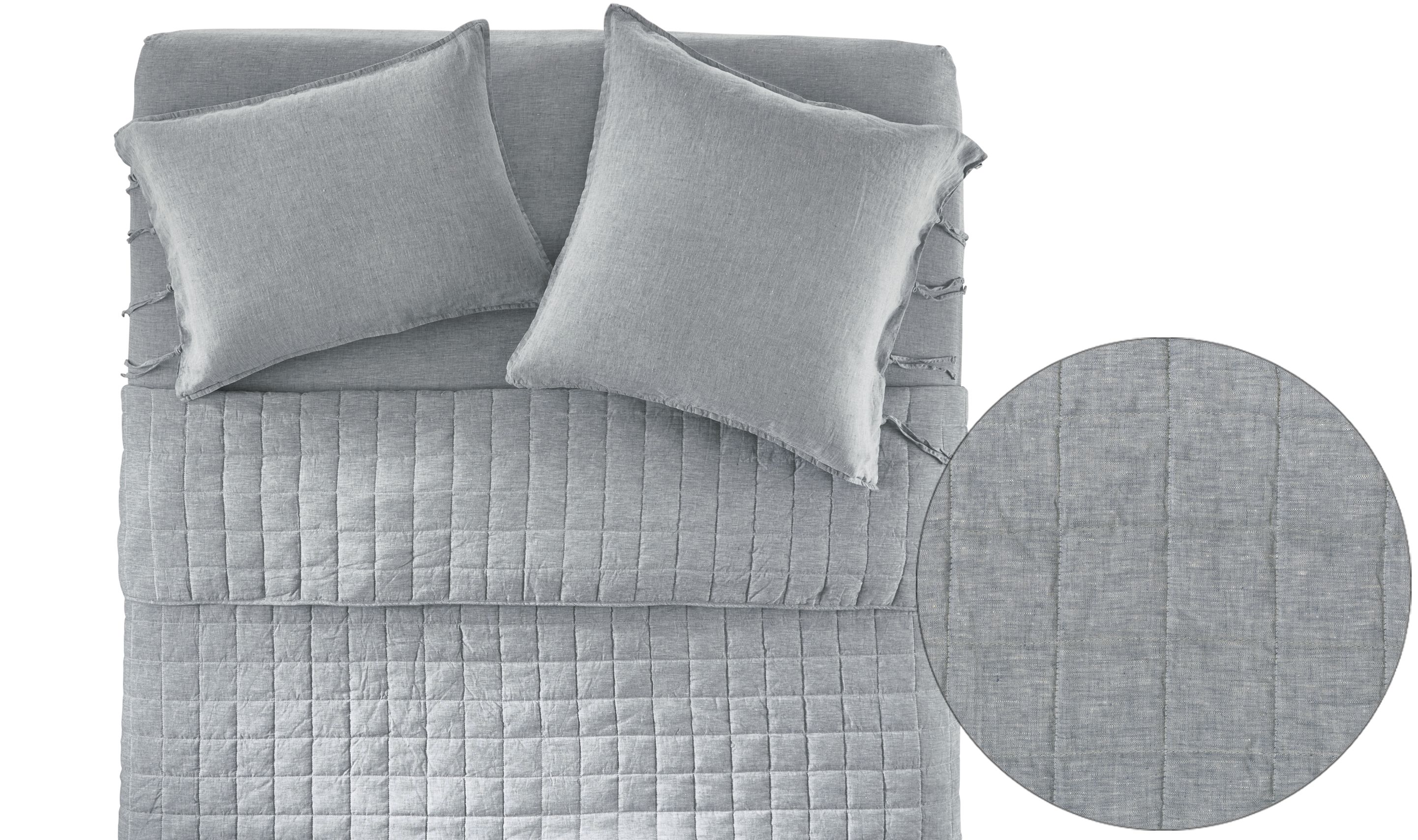 Relaxed Linen Quilted Coverlet
