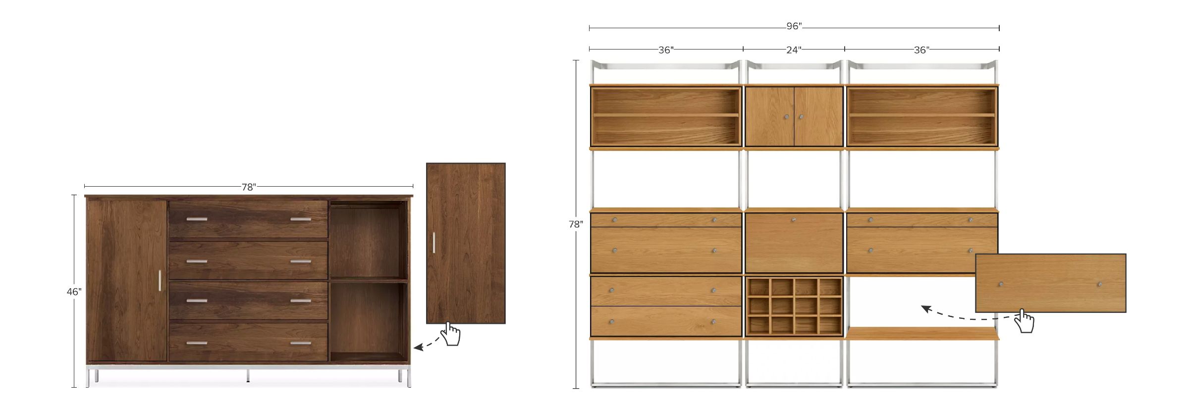 Linear Custom Cabinet Entryway Storage - Custom - Room & Board