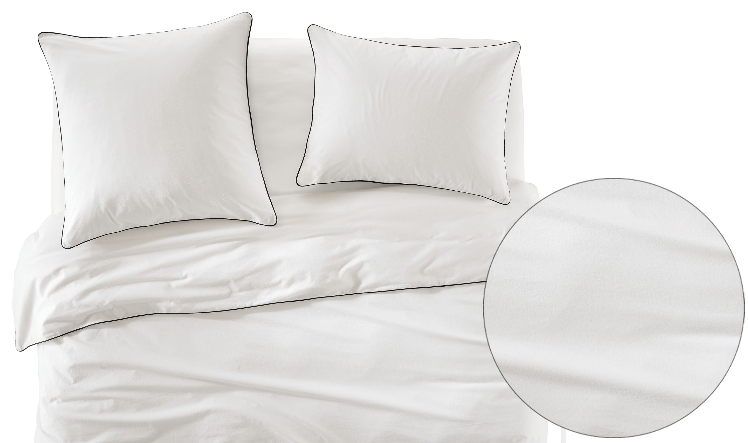 Sommerville with Piping Cotton Duvet Cover & Shams