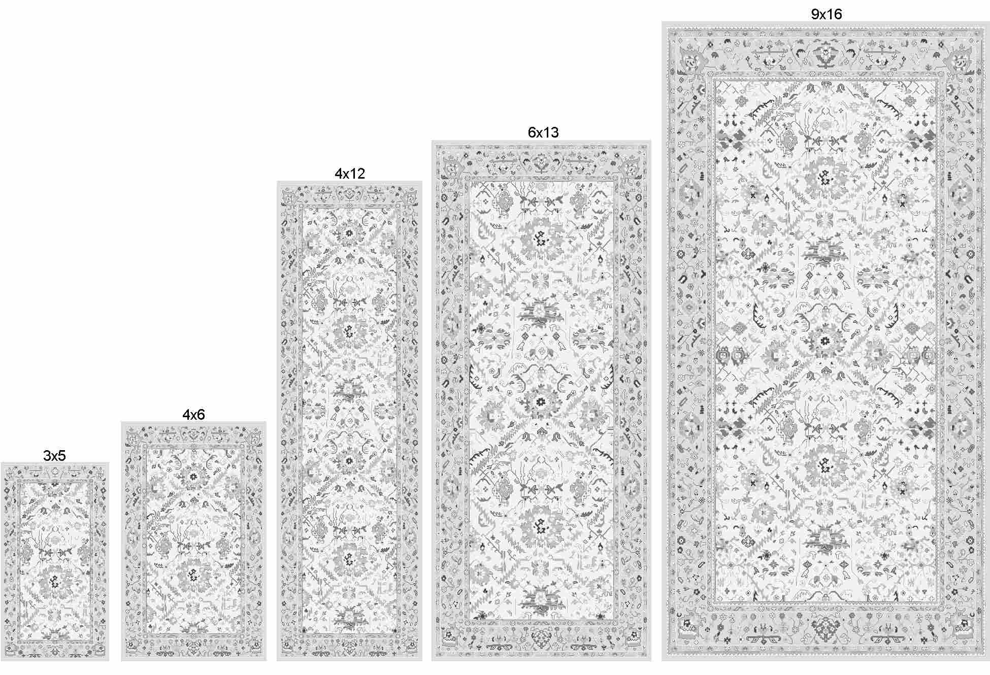 Sundar rugs line drawings