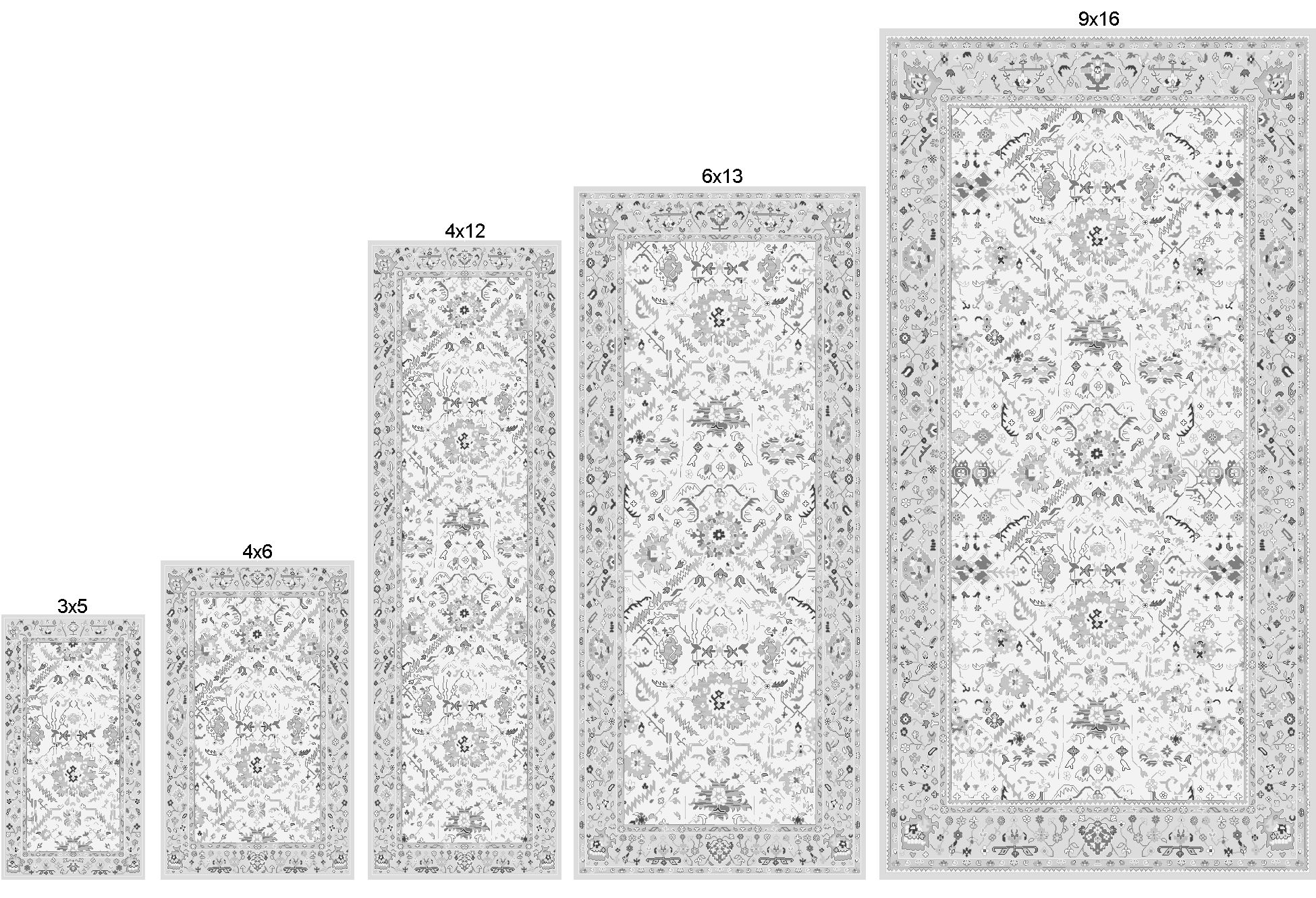 Sundar rugs line drawings
