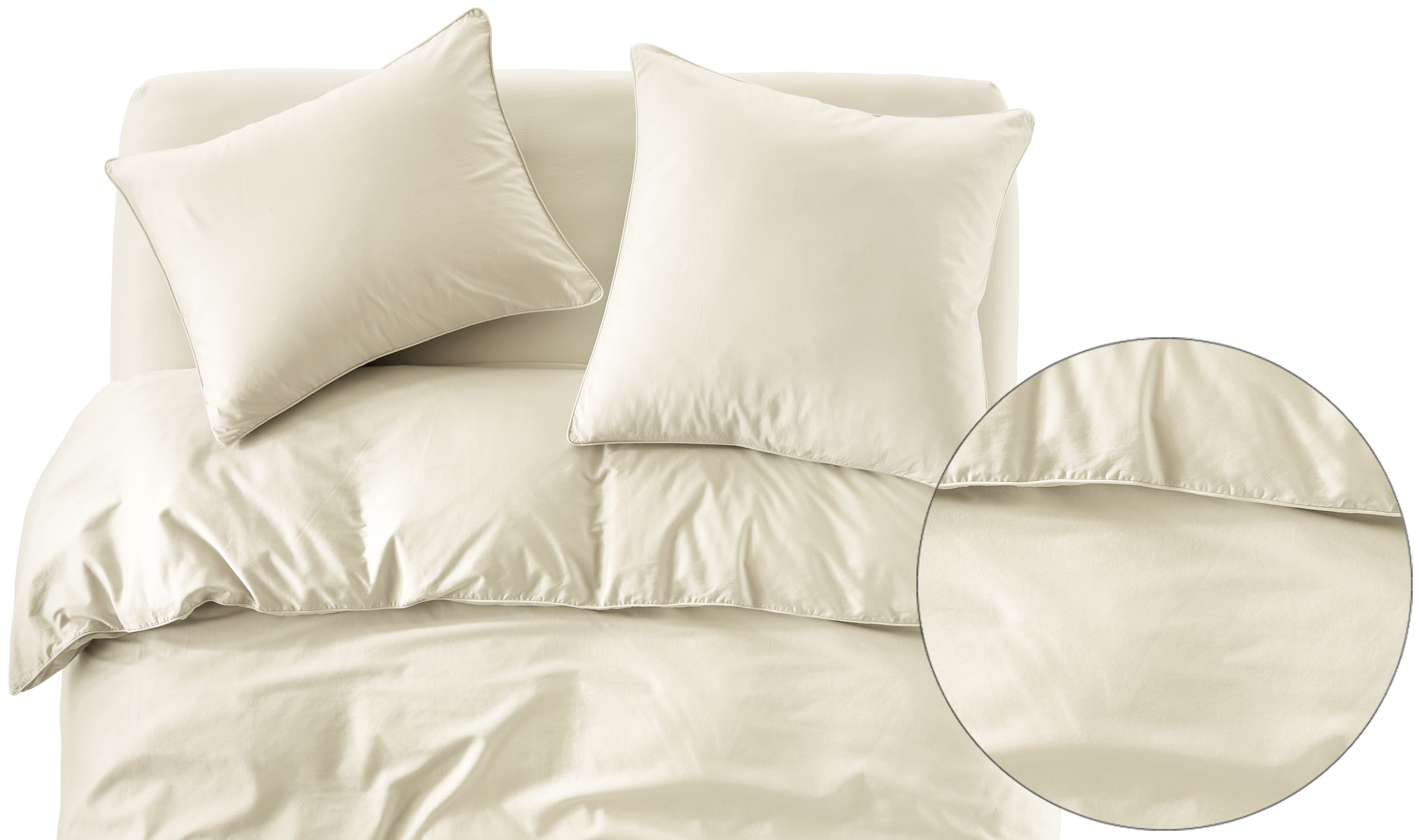 Tailored Cotton Sateen Duvet Cover & Shams