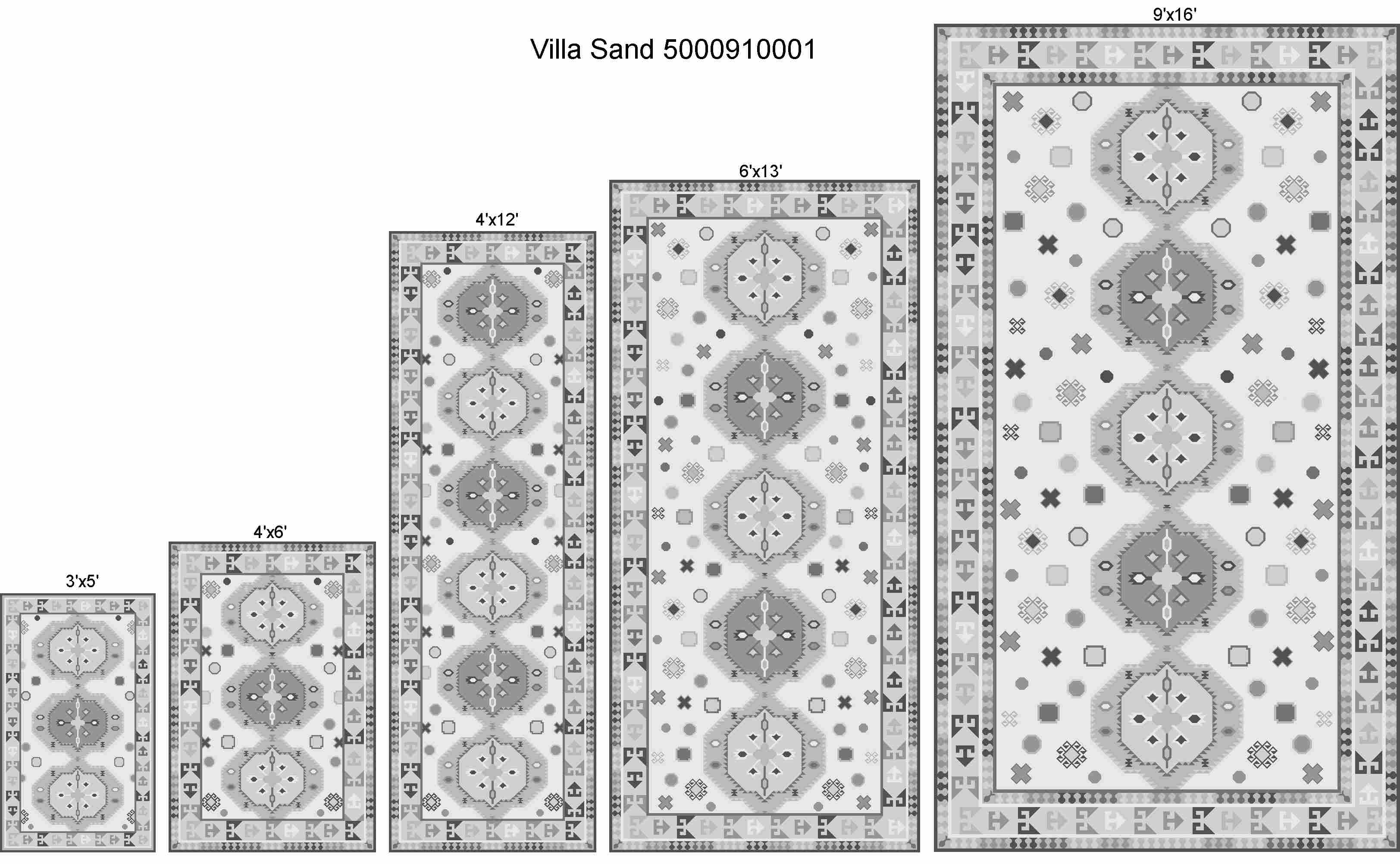 Villa rug pattern guide.