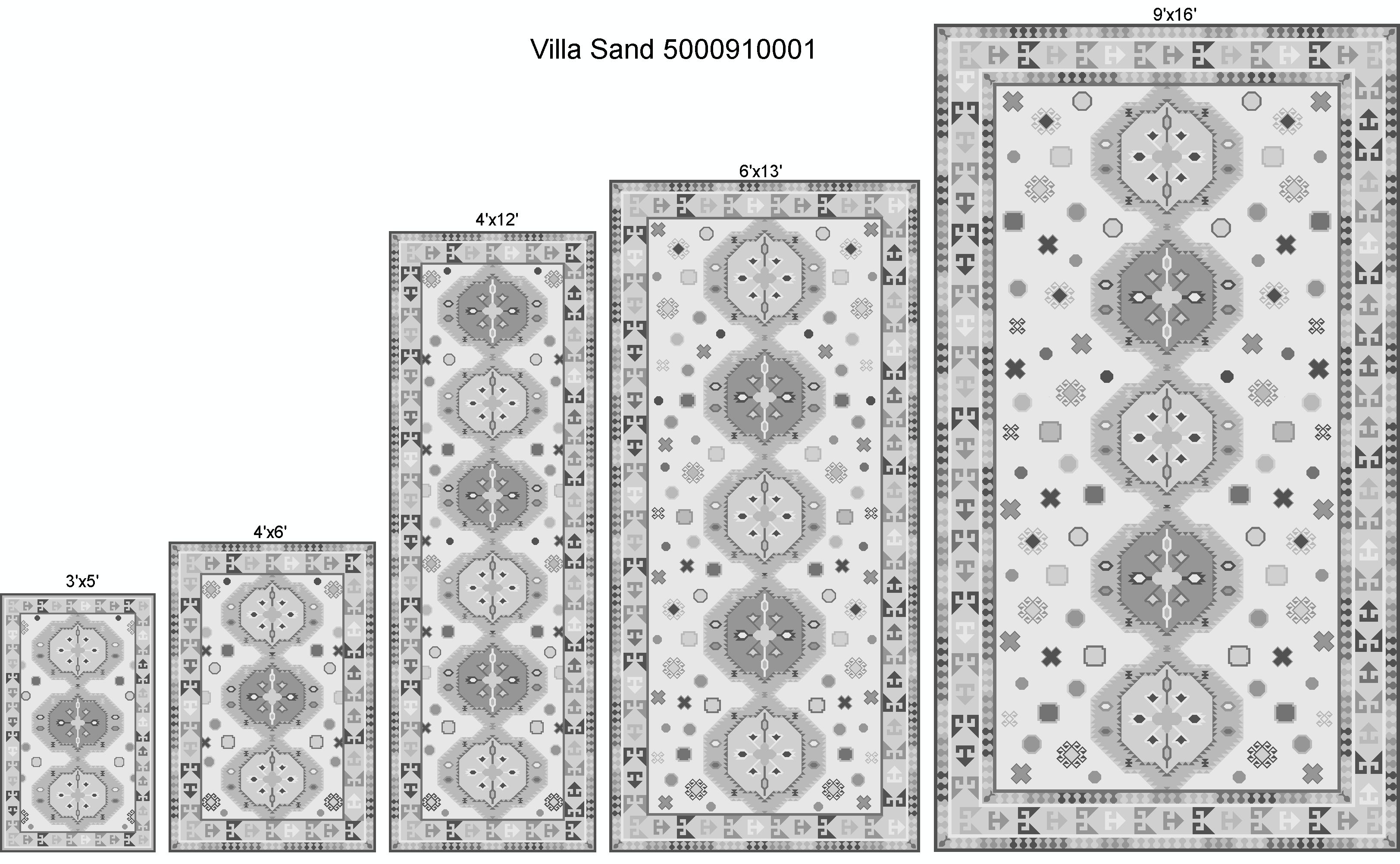 Villa rug pattern guide.