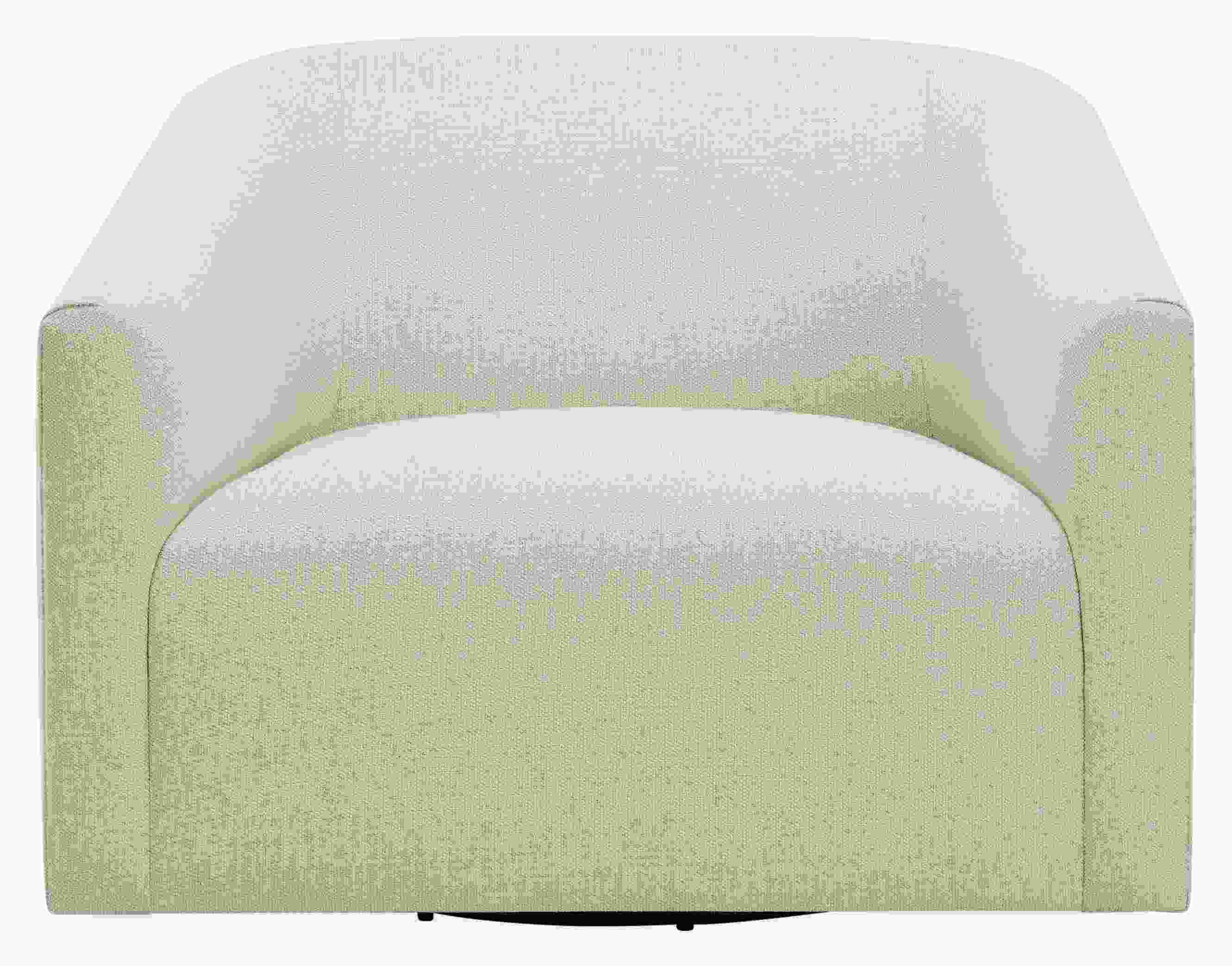 Front view of Ada Swivel Chair in Tepic Ivory.