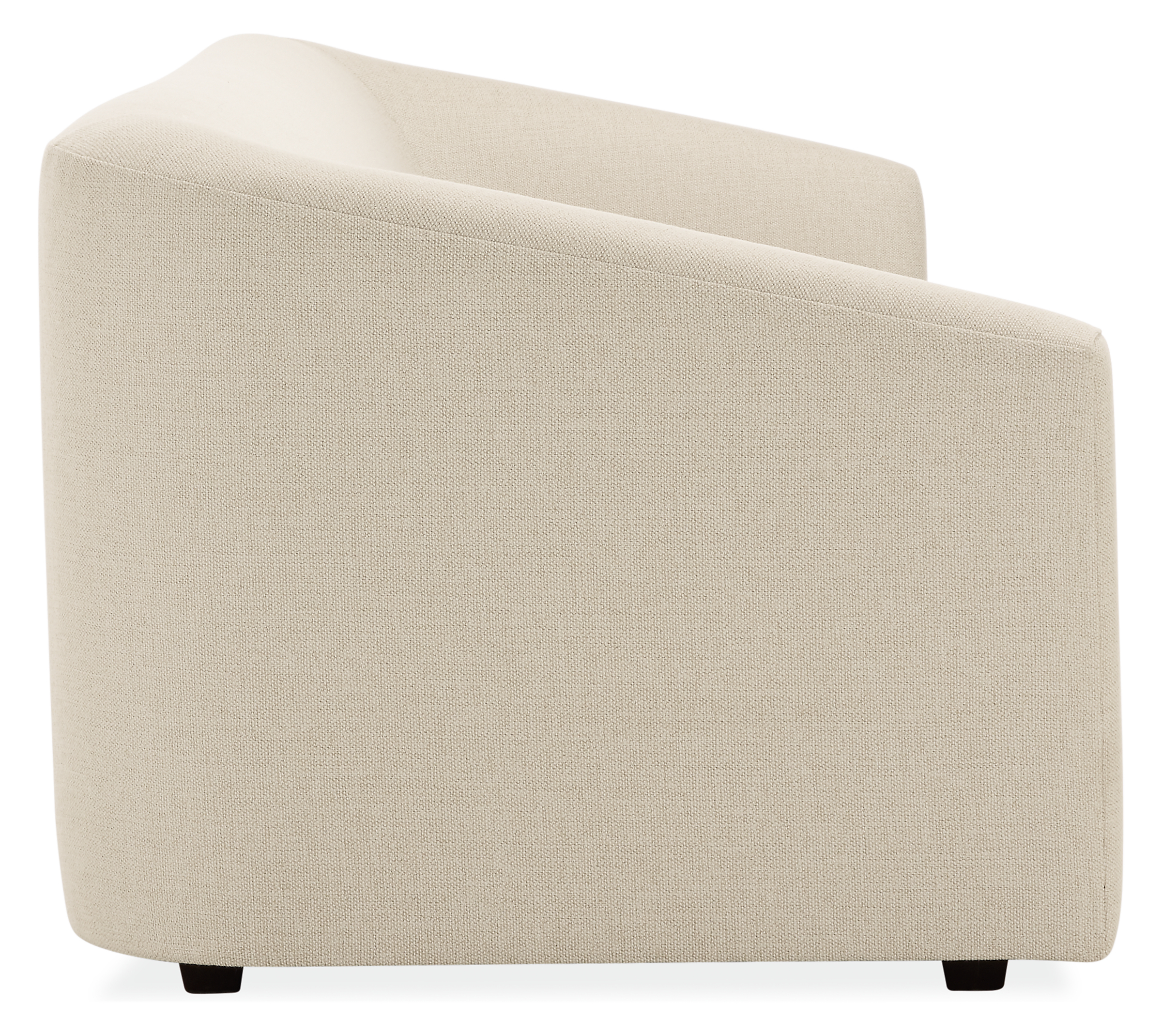 Side view of Ada 90 Sofa in Tepic Ivory.