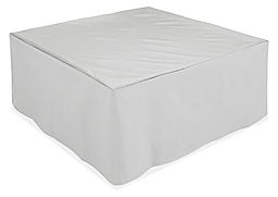 Angle view of Adara 37-square Outdoor Fire Table Cover in Grey