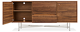 Detail of open Adrian storage cabinet.