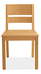 Front view of Afton side chair in white oak.