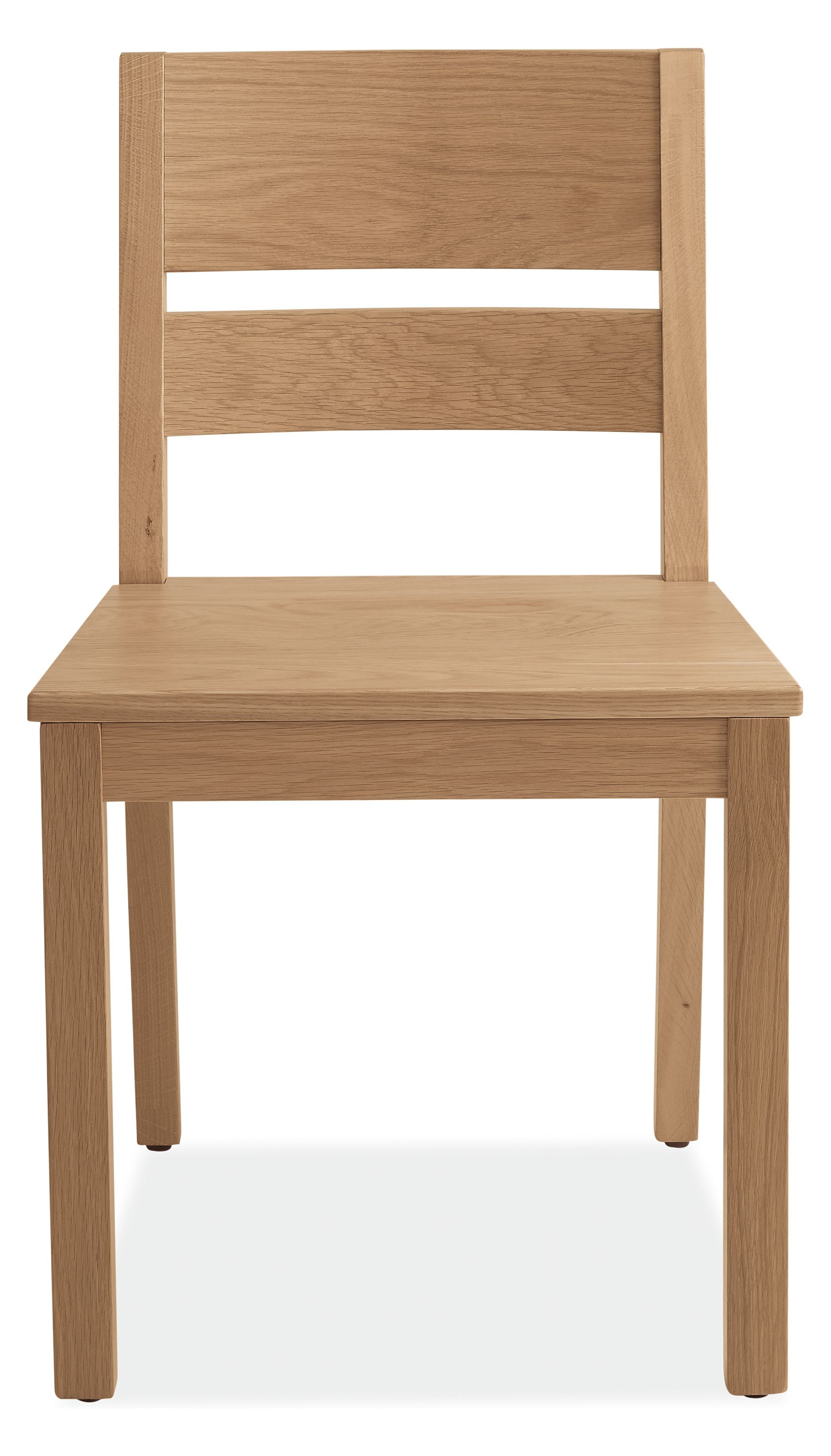 Front view of Afton Side Chair with Wood Seat.
