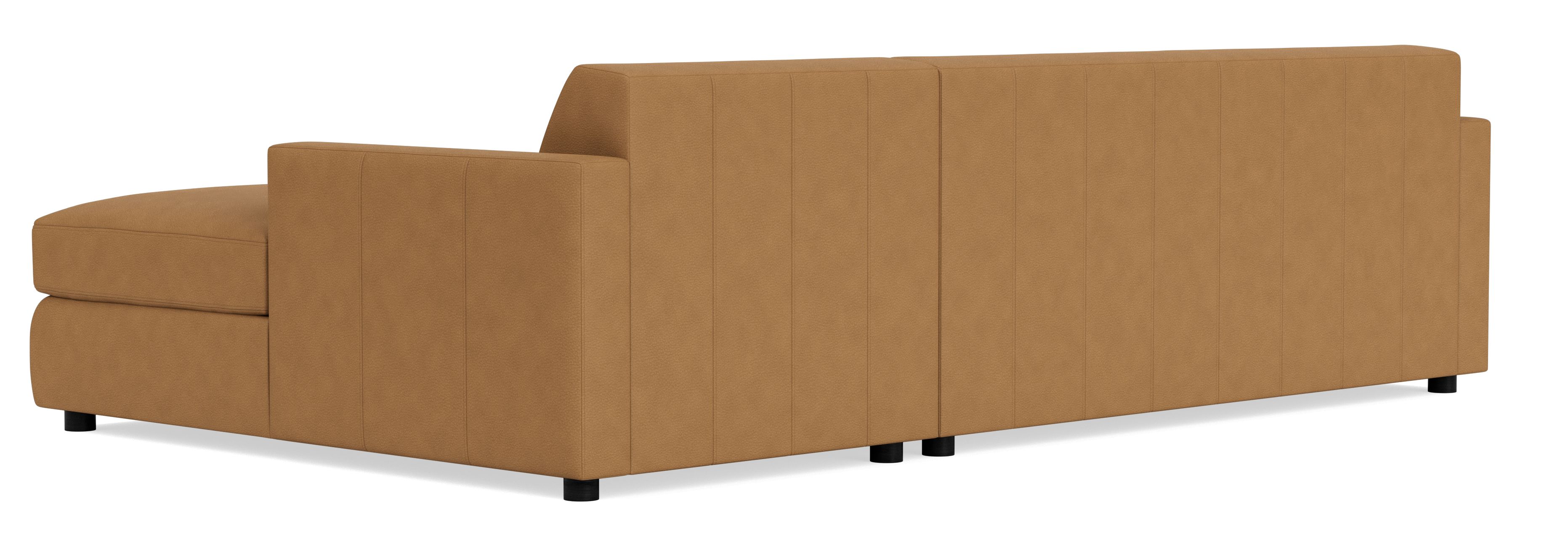 Back view of Alex 108" Sofa with Right-Arm Chaise in Leather