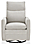Front view of Ambry Swivel Glider in View Grey.