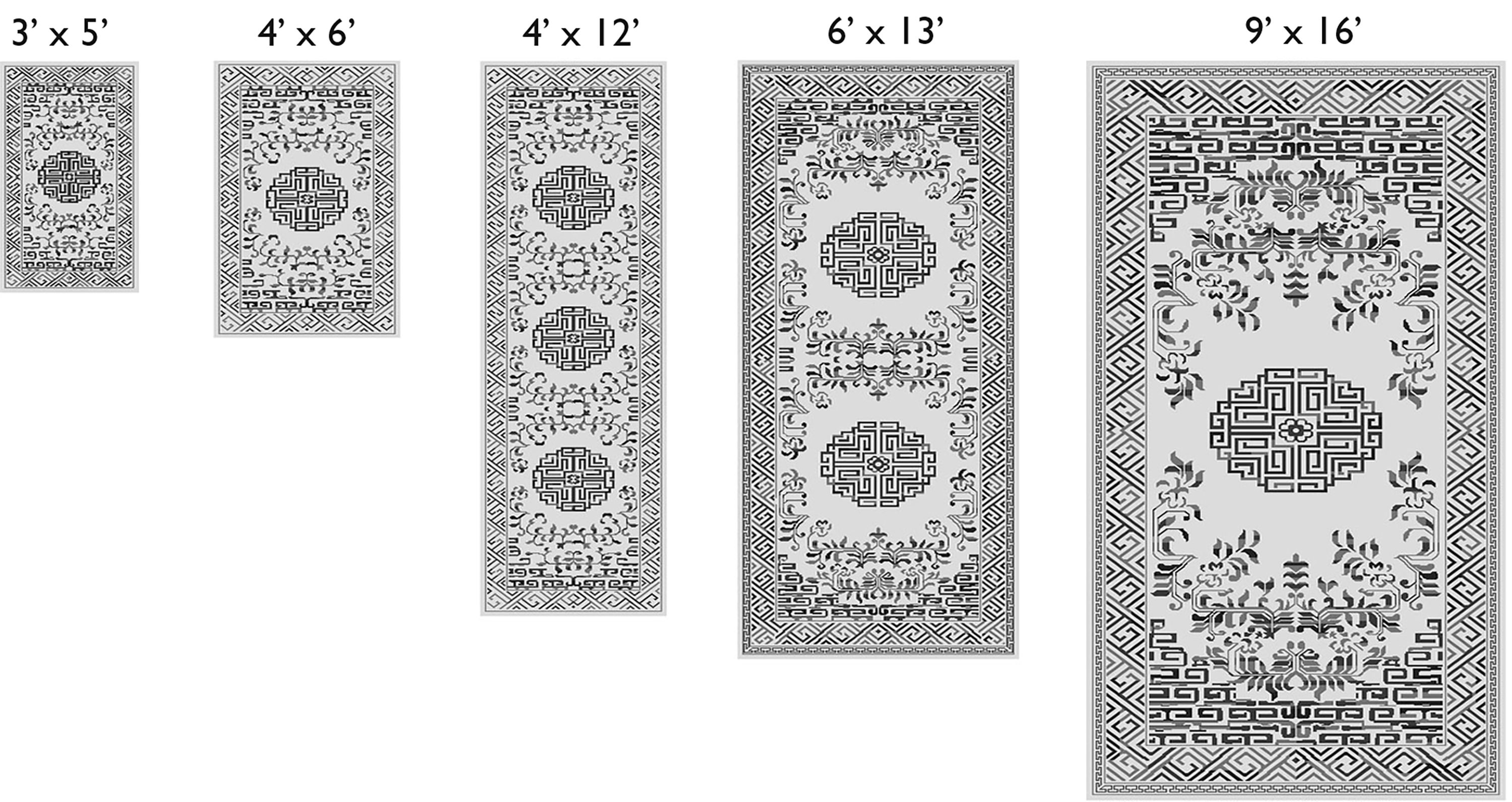 Amira Custom Rectangle/Square Rug Pattern Guide.