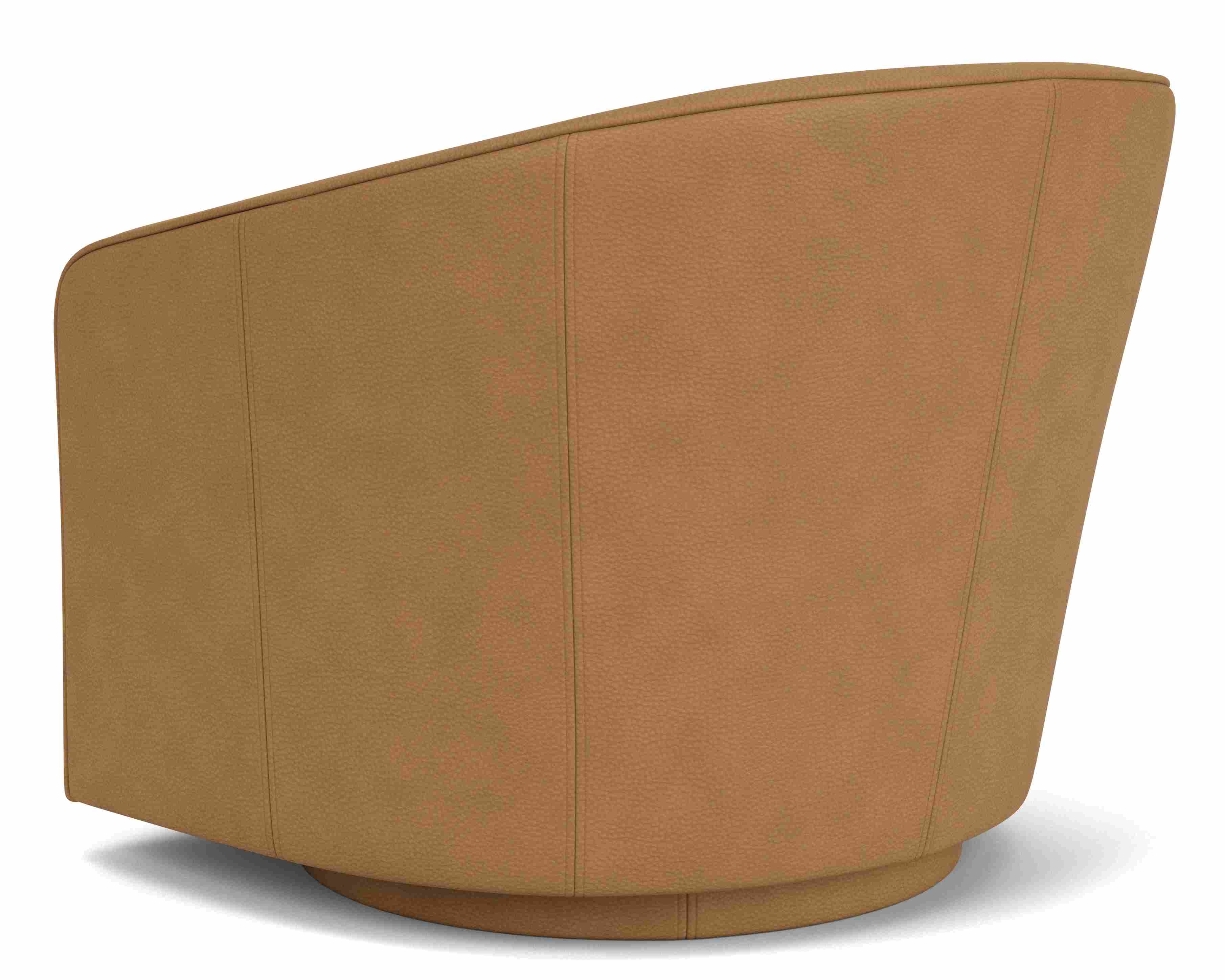 Back view of Amos Swivel Chair in Leather