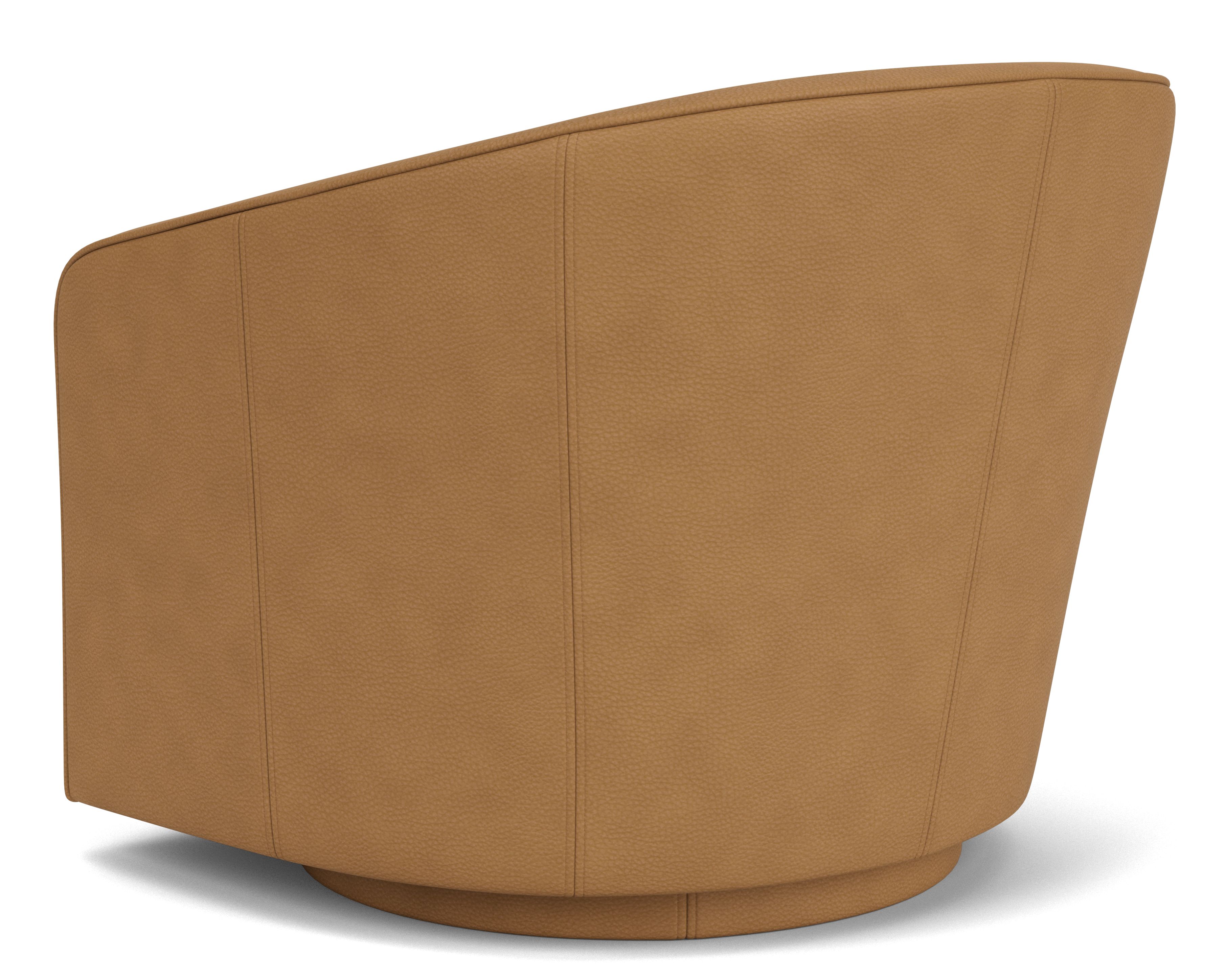 Back view of Amos Swivel Chair in Leather