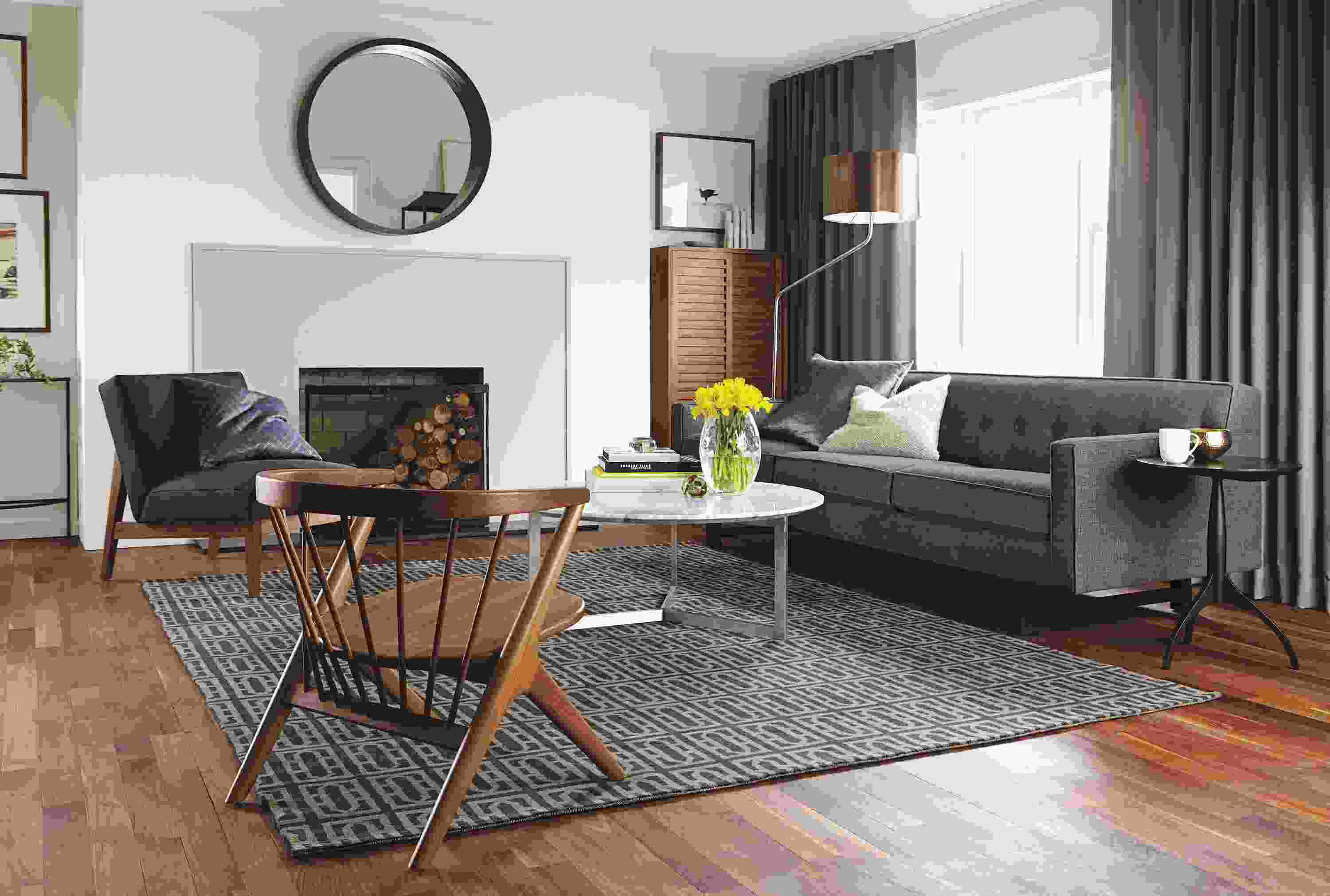 Andrea sofa in Japanese-inspired living room.