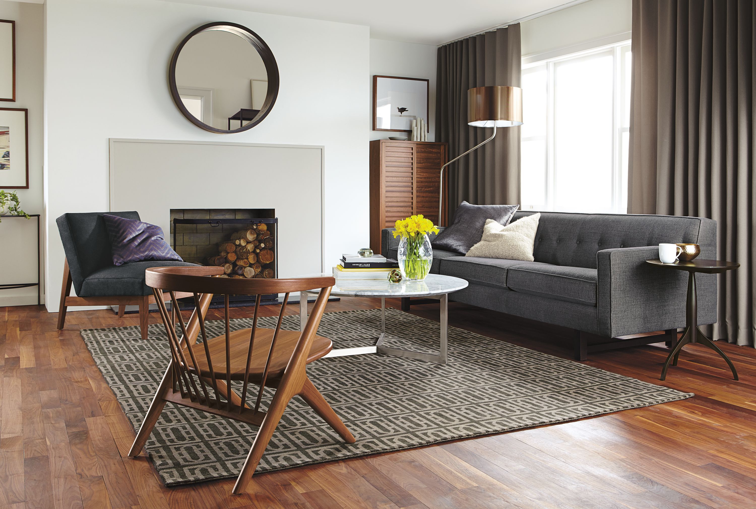 Andrea sofa in Japanese-inspired living room.