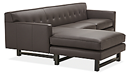 Side View of Andre 101-wide Sofa with Left-Arm Chaise in Urbino Smoke.