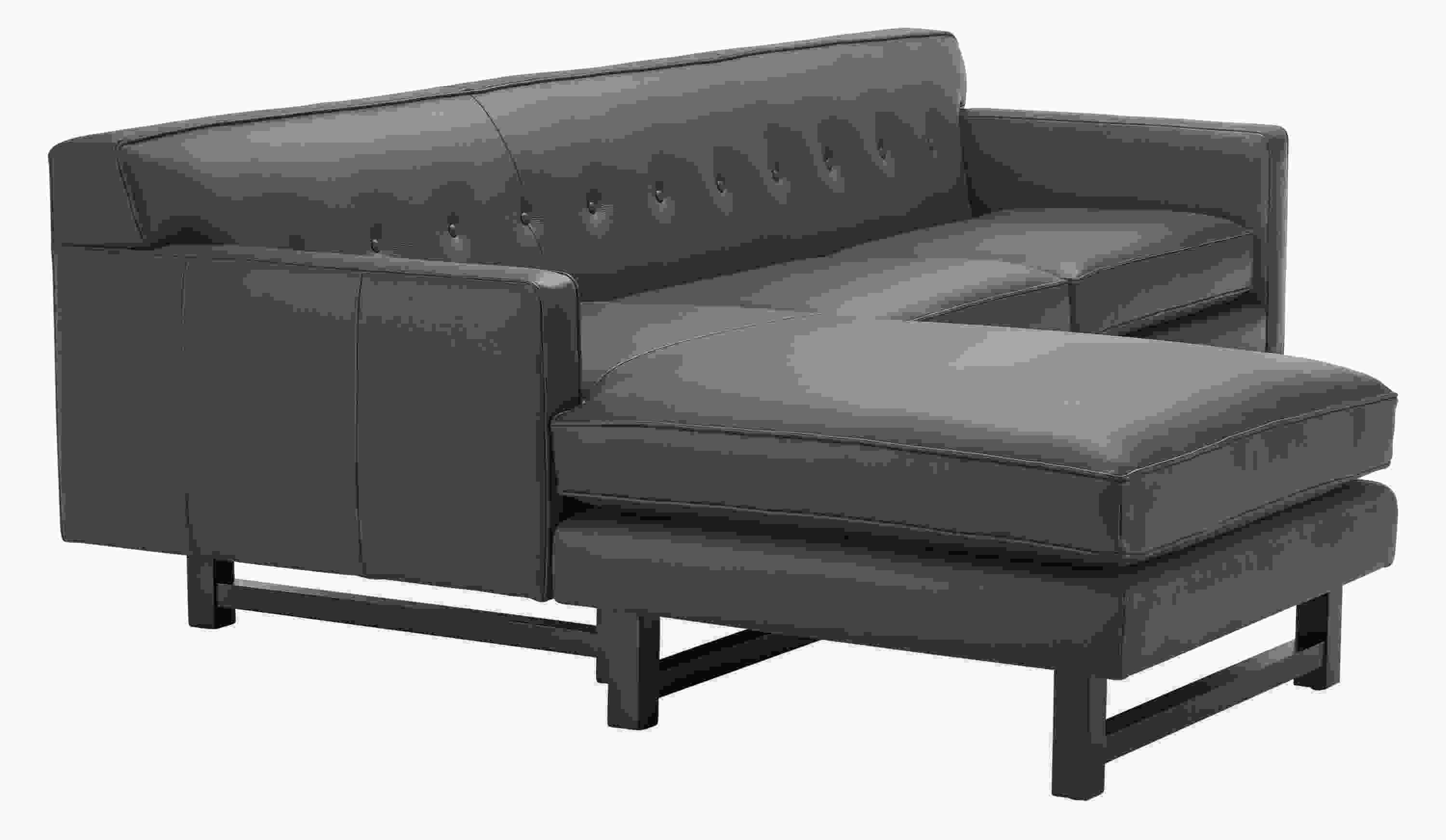 Side View of Andre 101-wide Sofa with Left-Arm Chaise in Urbino Smoke.