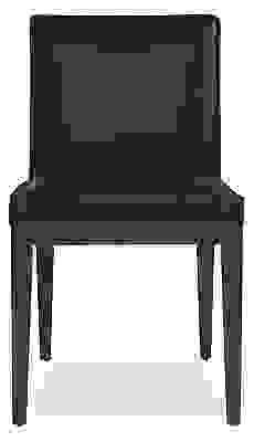 Front view of Ansel Side Chair in Urbino Black.