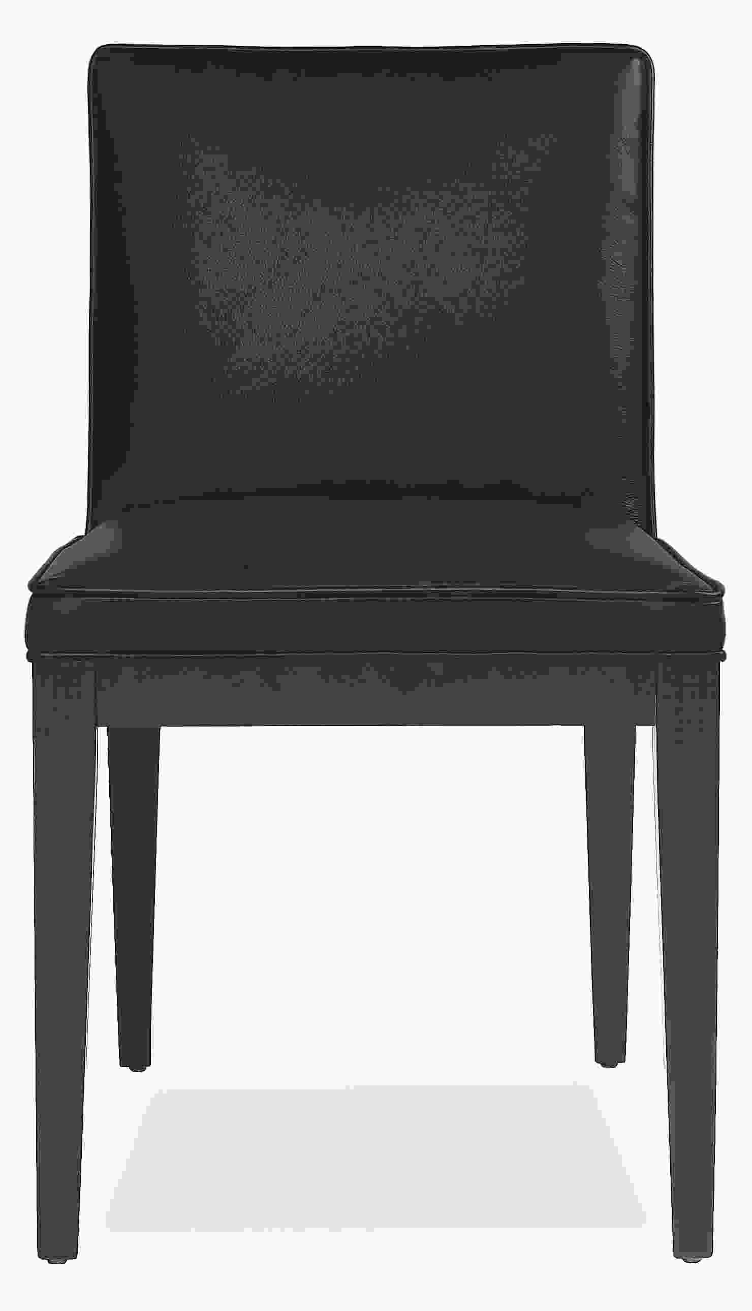 Front view of Ansel Side Chair in Urbino Black.