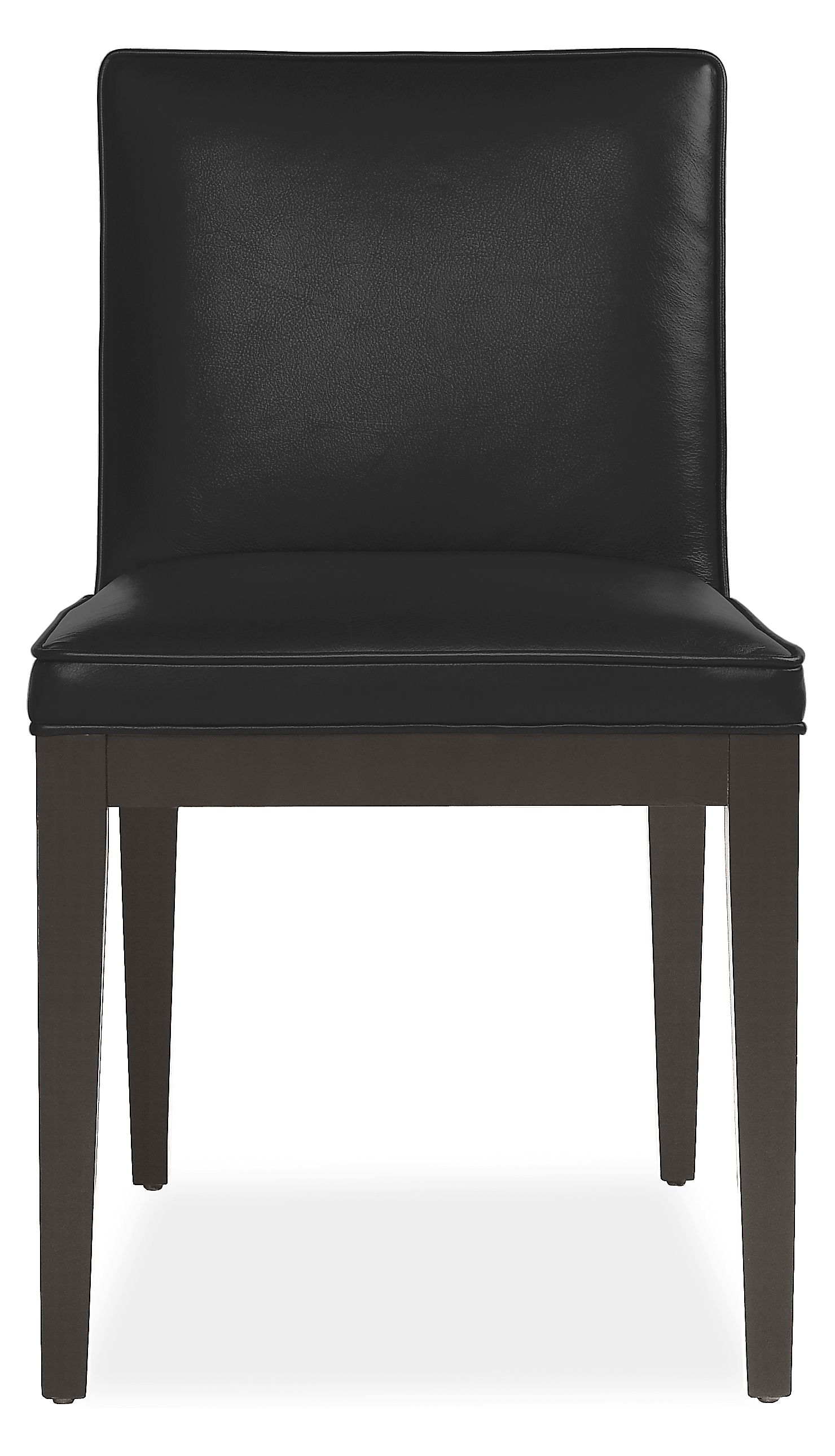 Front view of Ansel Side Chair in Urbino Black.