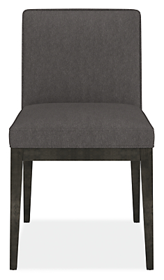 Front view of Ansel Side Chair in Flint Fabric.
