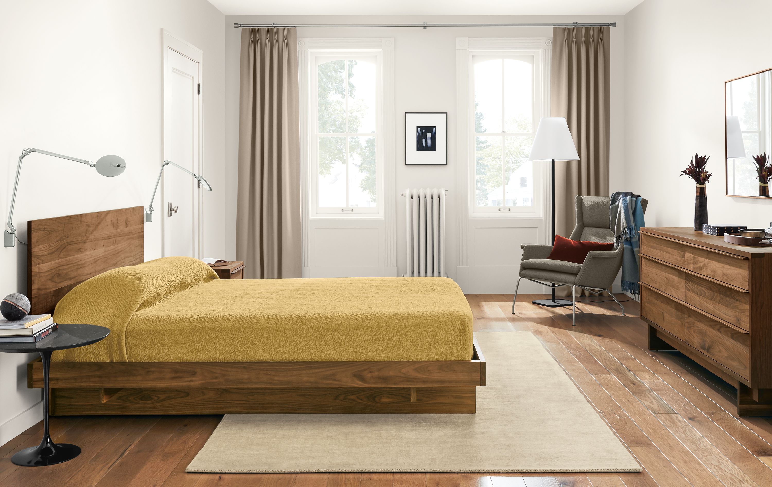 Anton solid clearance wood bed