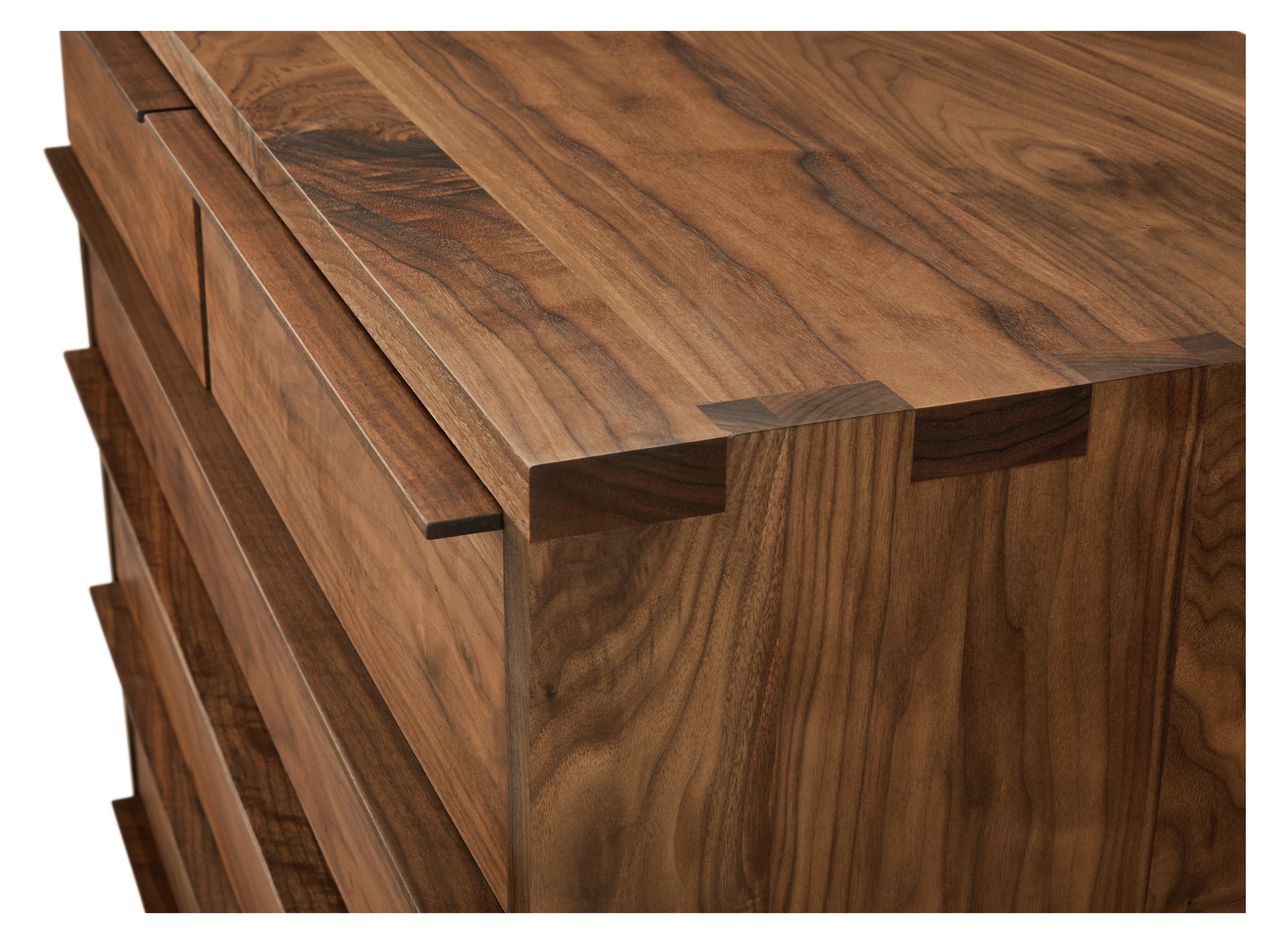 Detail of Anton 42-wide Seven-Drawer Dresser in Walnut.