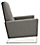 Side view of Arlo Thin-Arm Recliner in Sumner Graphite and Nickel base..