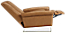 Open side view of Arlo Rolled-Arm Recliner in Lecco Leather with metal sled base.